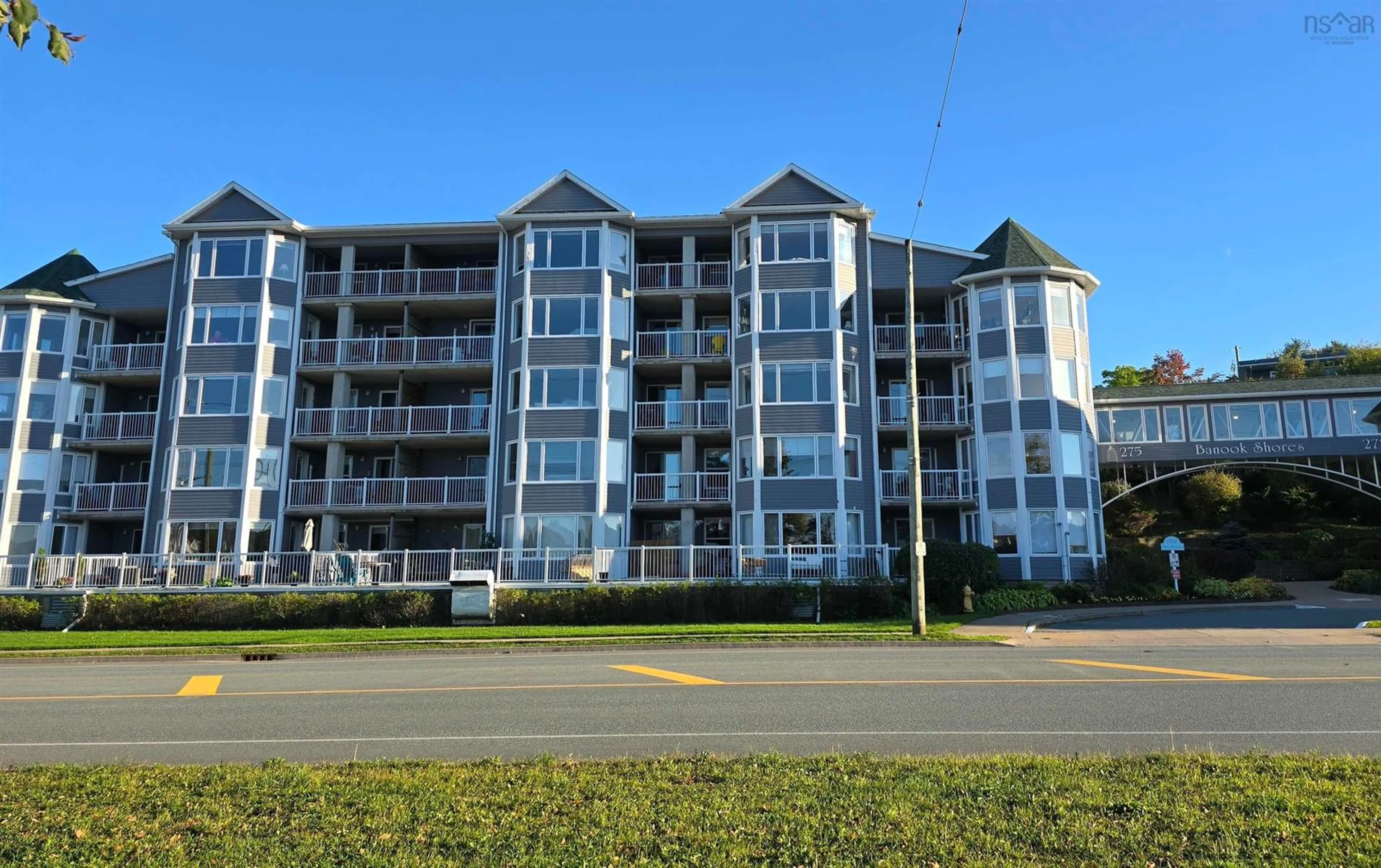 A pic from outside/outdoor area/front of a property/back of a property/a pic from drone, water/lake/river/ocean view for 275 Prince Albert Rd #512, Dartmouth Nova Scotia B2Y 1M9