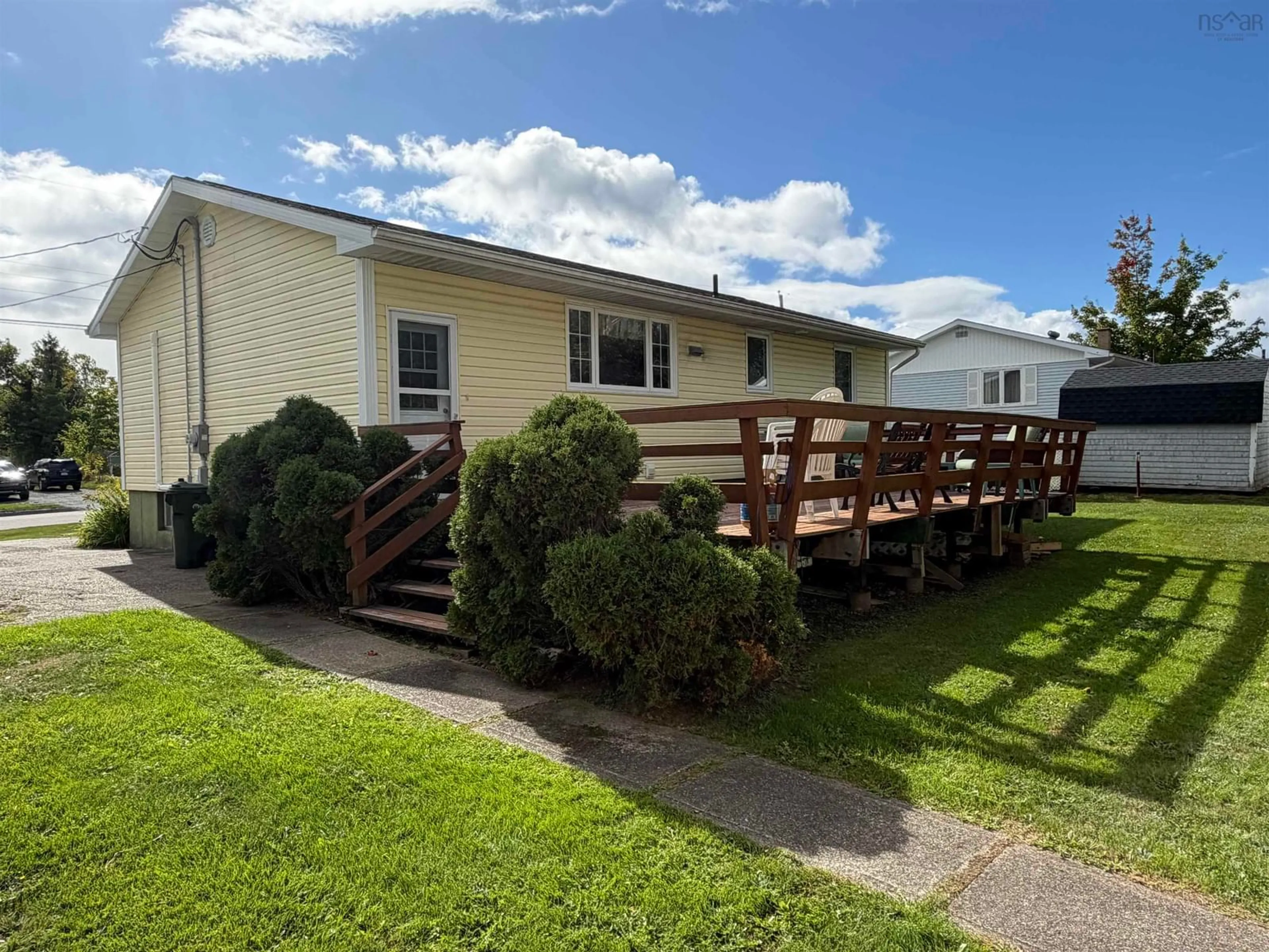 A pic from outside/outdoor area/front of a property/back of a property/a pic from drone, unknown for 105 Duffell Dr, Mira Road Nova Scotia B1P 3G7
