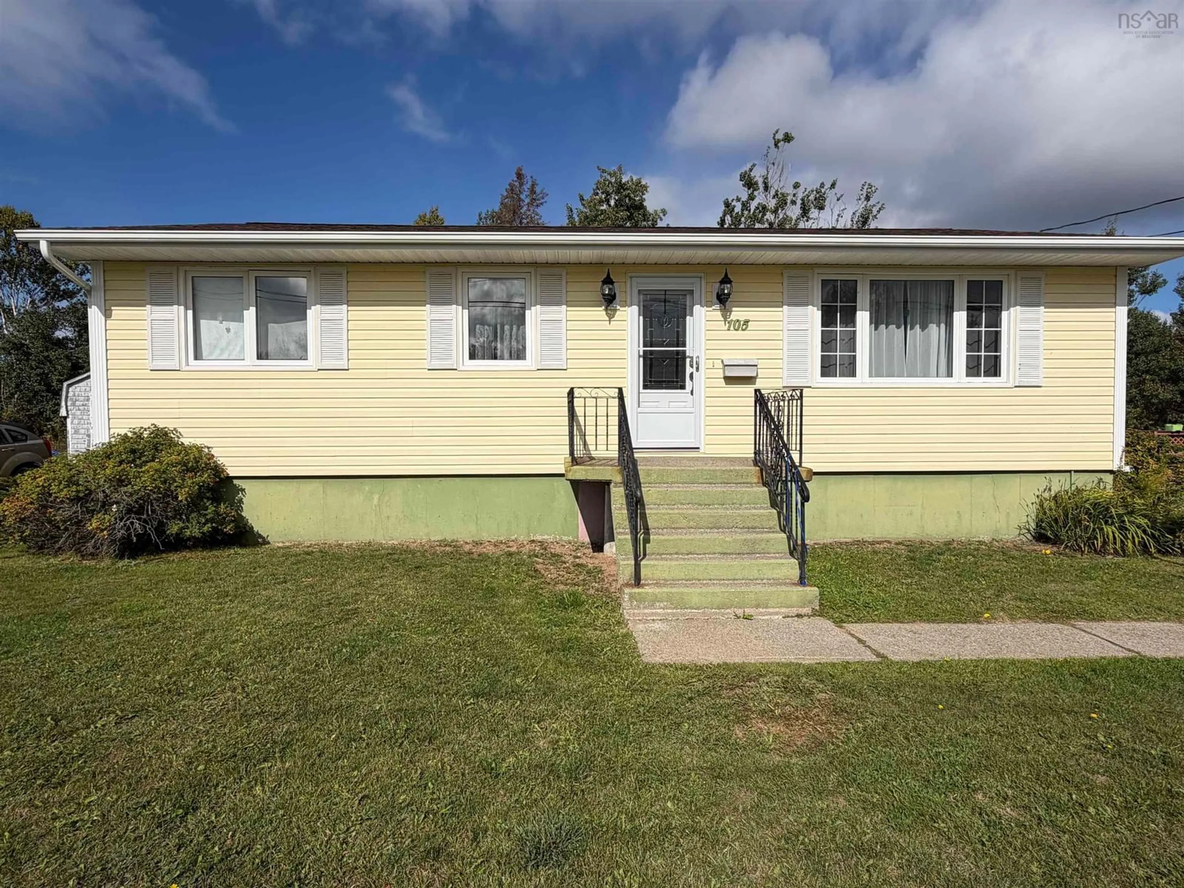 Home with vinyl exterior material, street for 105 Duffell Dr, Mira Road Nova Scotia B1P 3G7