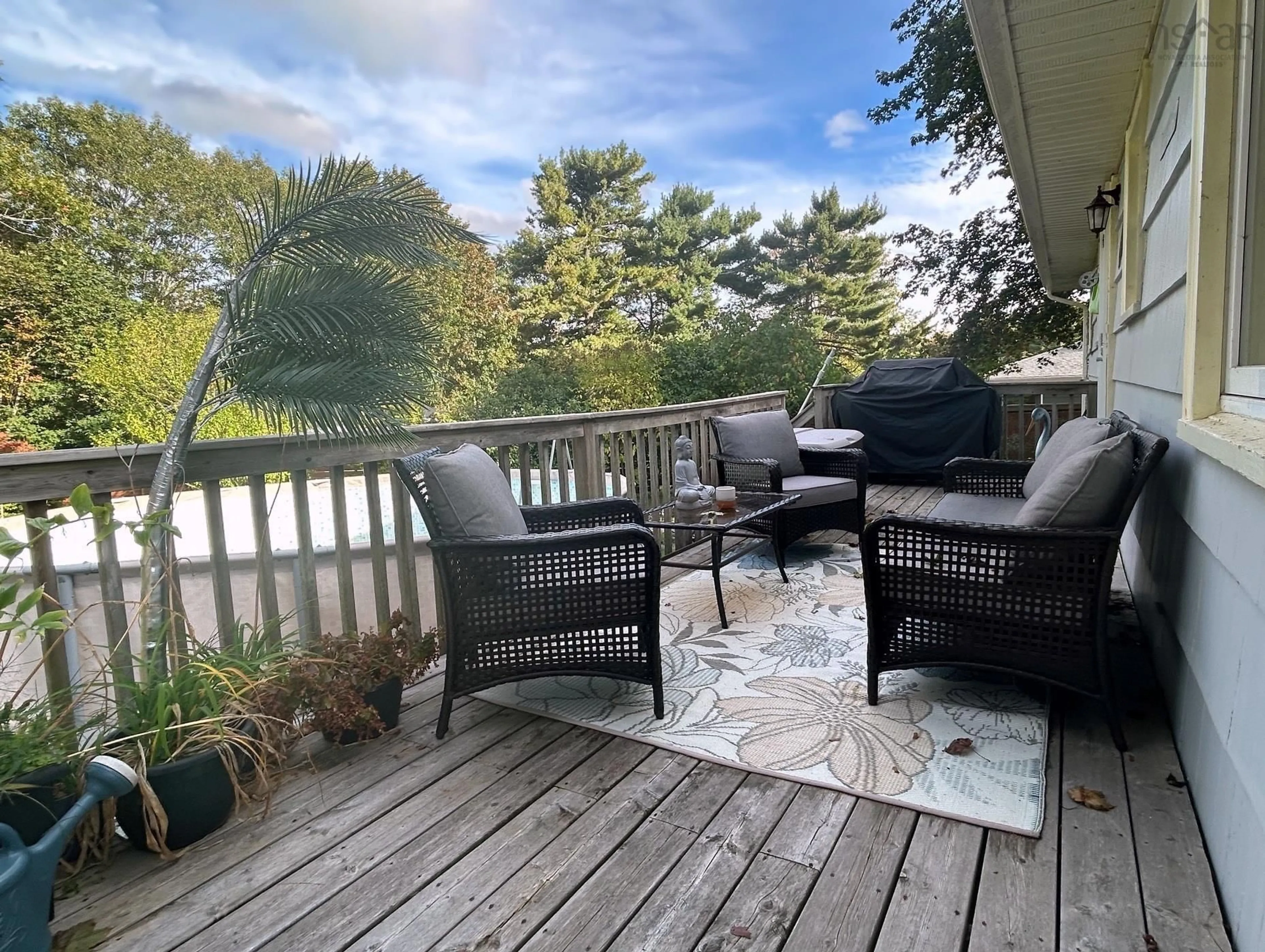 Patio, water/lake/river/ocean view for 1419 Highway 331, Pleasantville Nova Scotia B0R 1G0