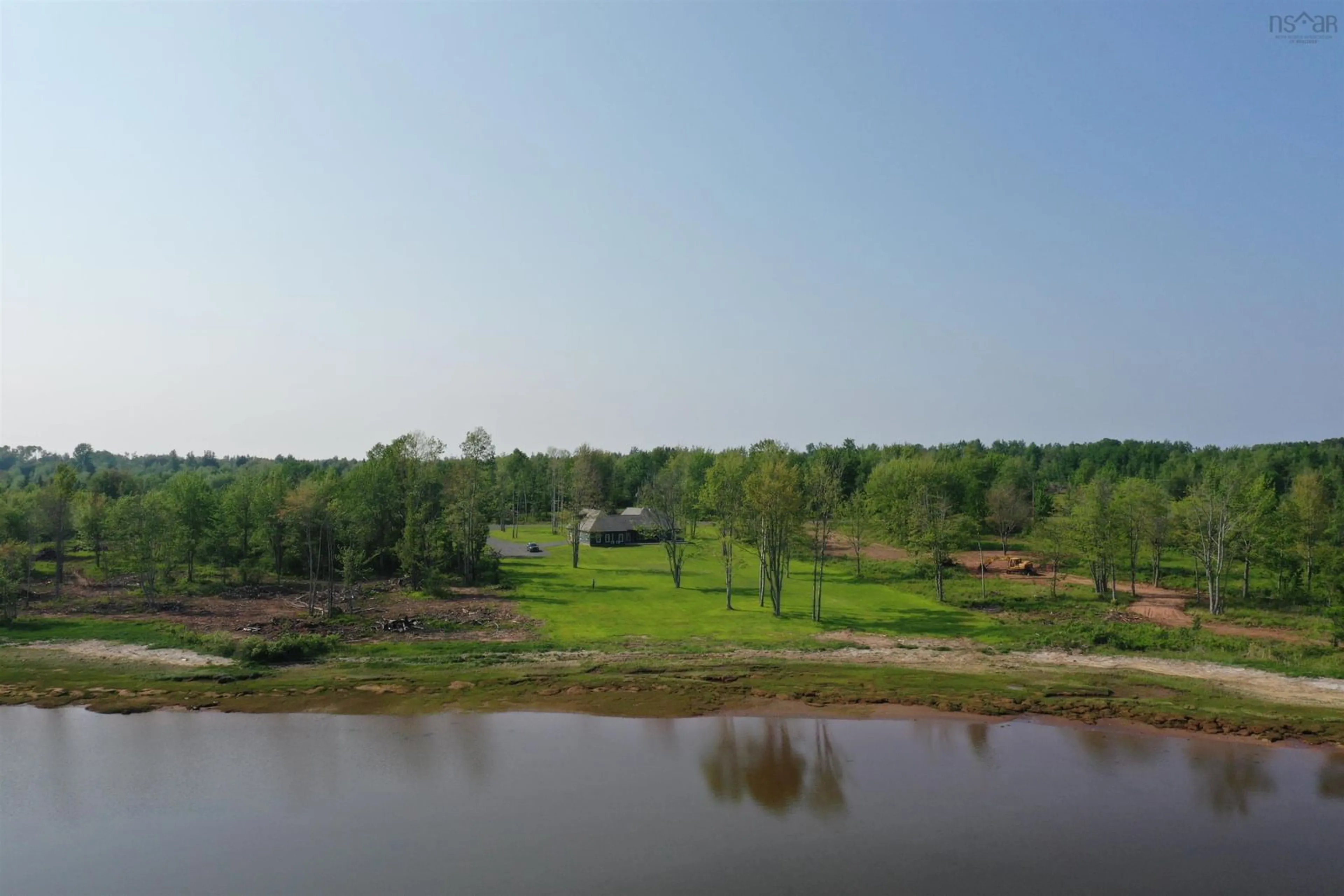 A pic from outside/outdoor area/front of a property/back of a property/a pic from drone, water/lake/river/ocean view for 81 Hansen Dr, West Pugwash Nova Scotia B0K 1L0