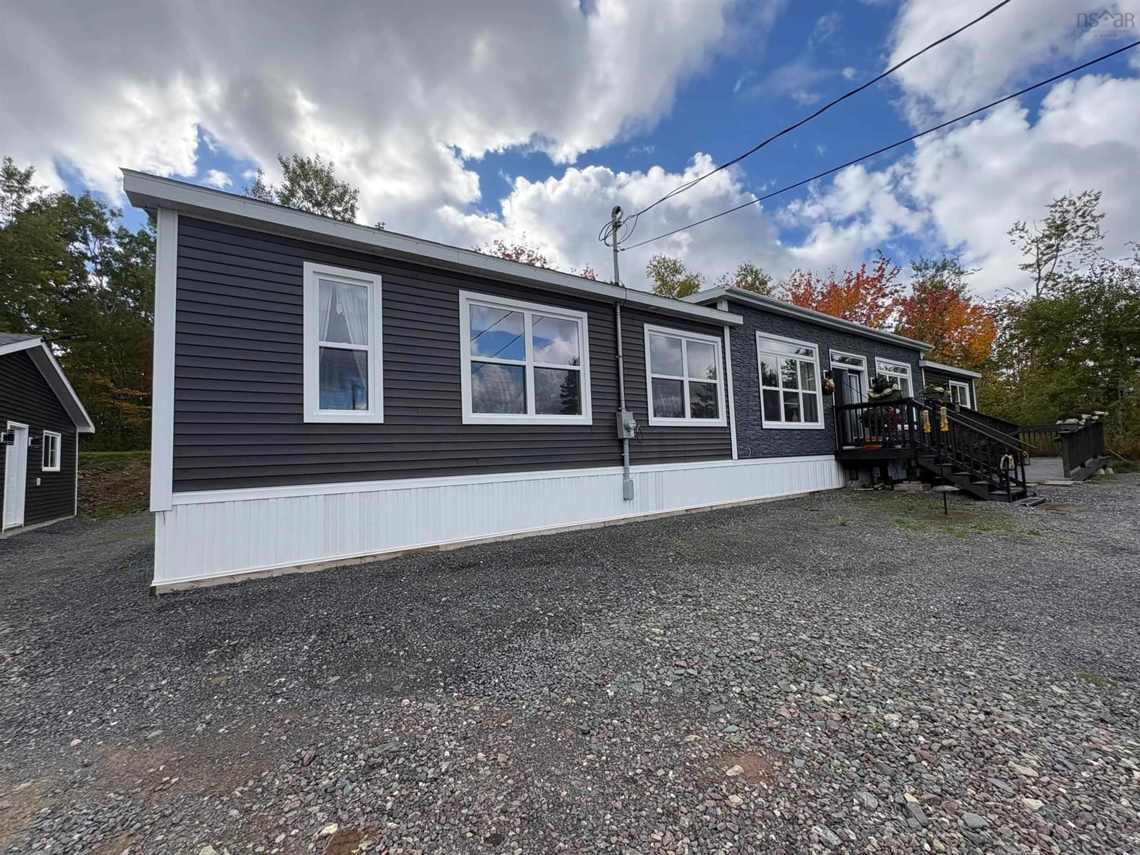 Home with vinyl exterior material, street for 6106 4 Hwy, Linacy Nova Scotia B2H 5C4