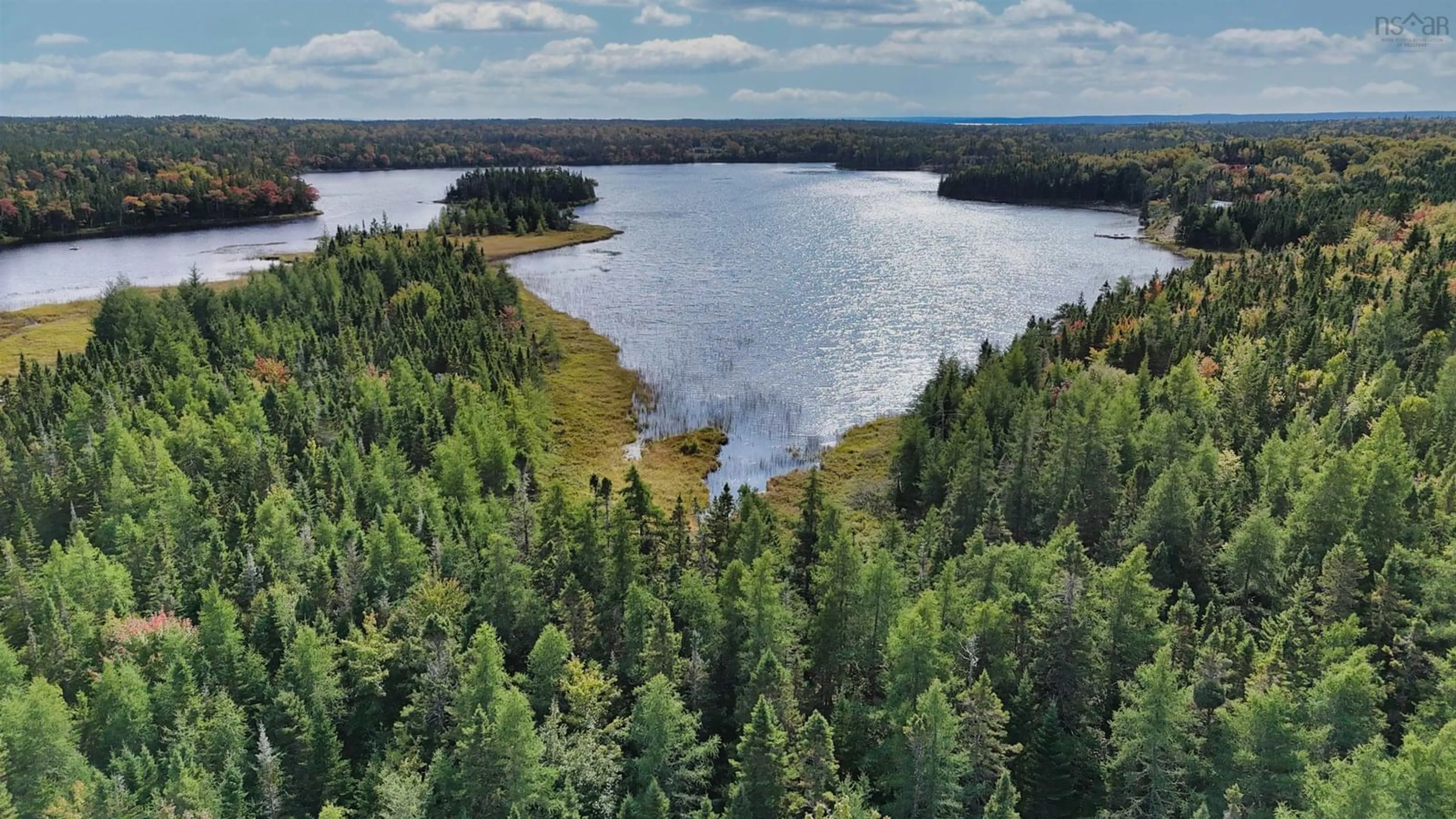 A pic from outside/outdoor area/front of a property/back of a property/a pic from drone, water/lake/river/ocean view for 165 Holgers Lane, Cleveland Nova Scotia B0E 1J0