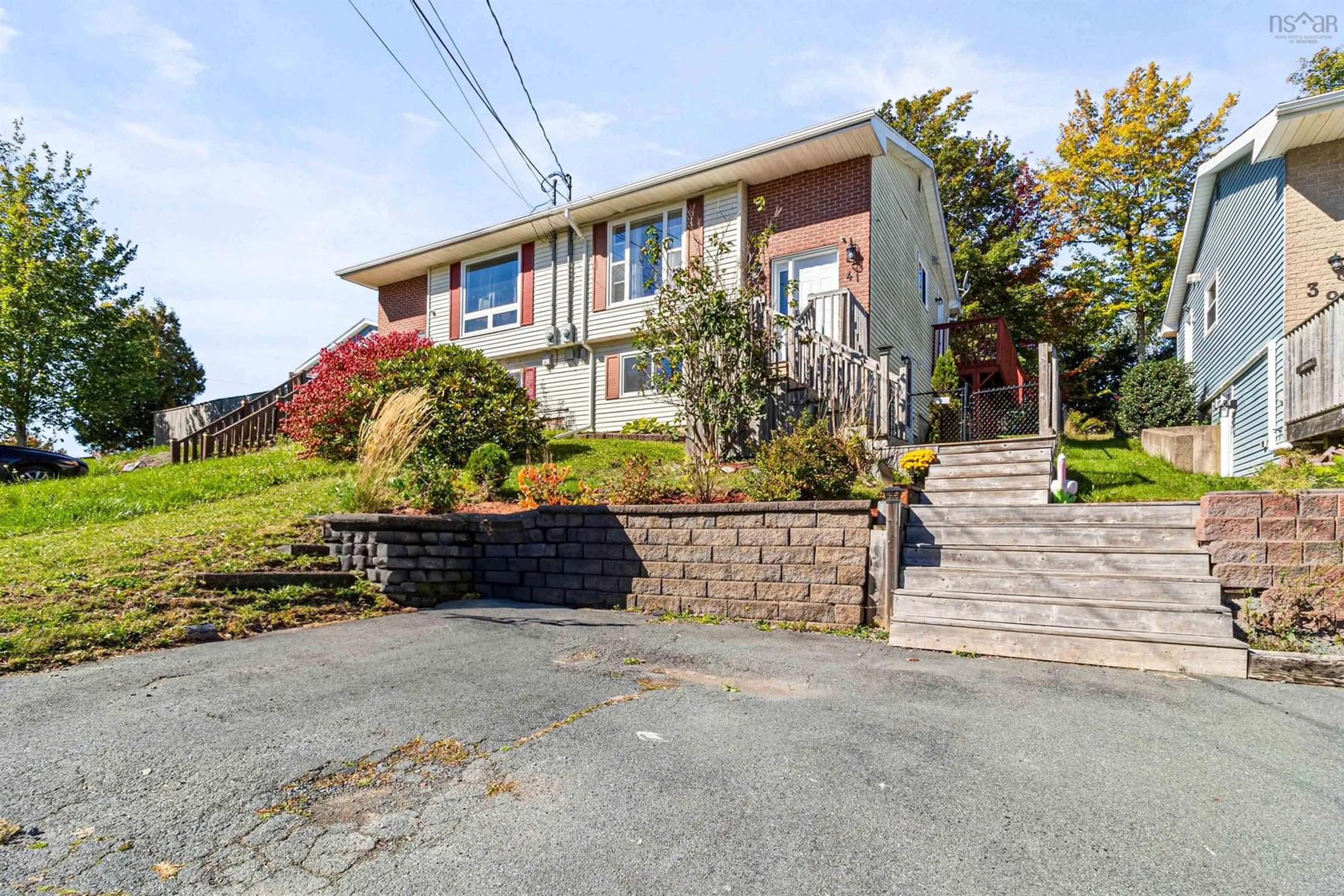 A pic from outside/outdoor area/front of a property/back of a property/a pic from drone, street for 41 Sunnyvale Crt, Lower Sackville Nova Scotia B4E 2T2