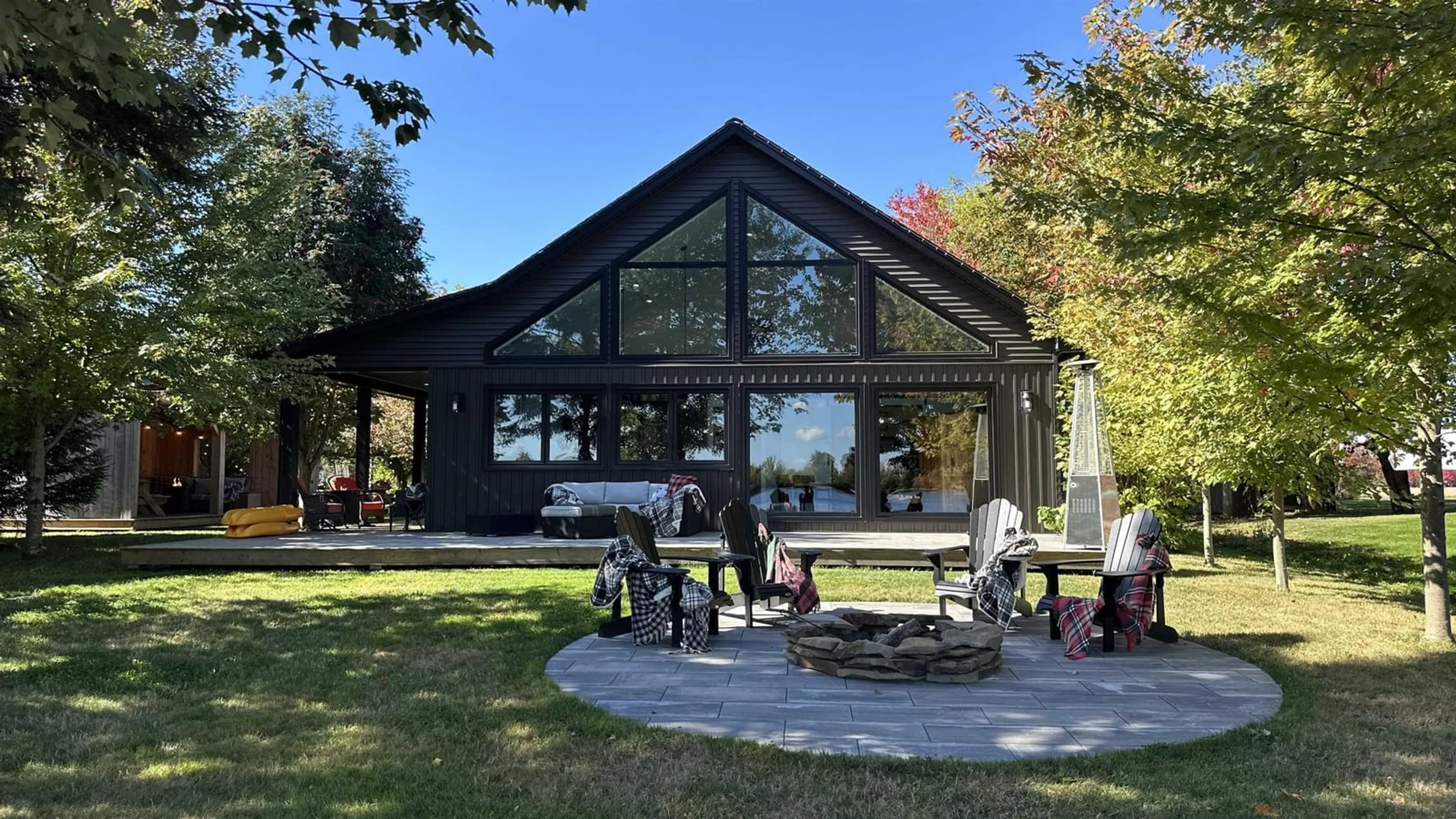 Patio, water/lake/river/ocean view for 100 Lake Shore Dr, Great Village Nova Scotia B0M 1L0