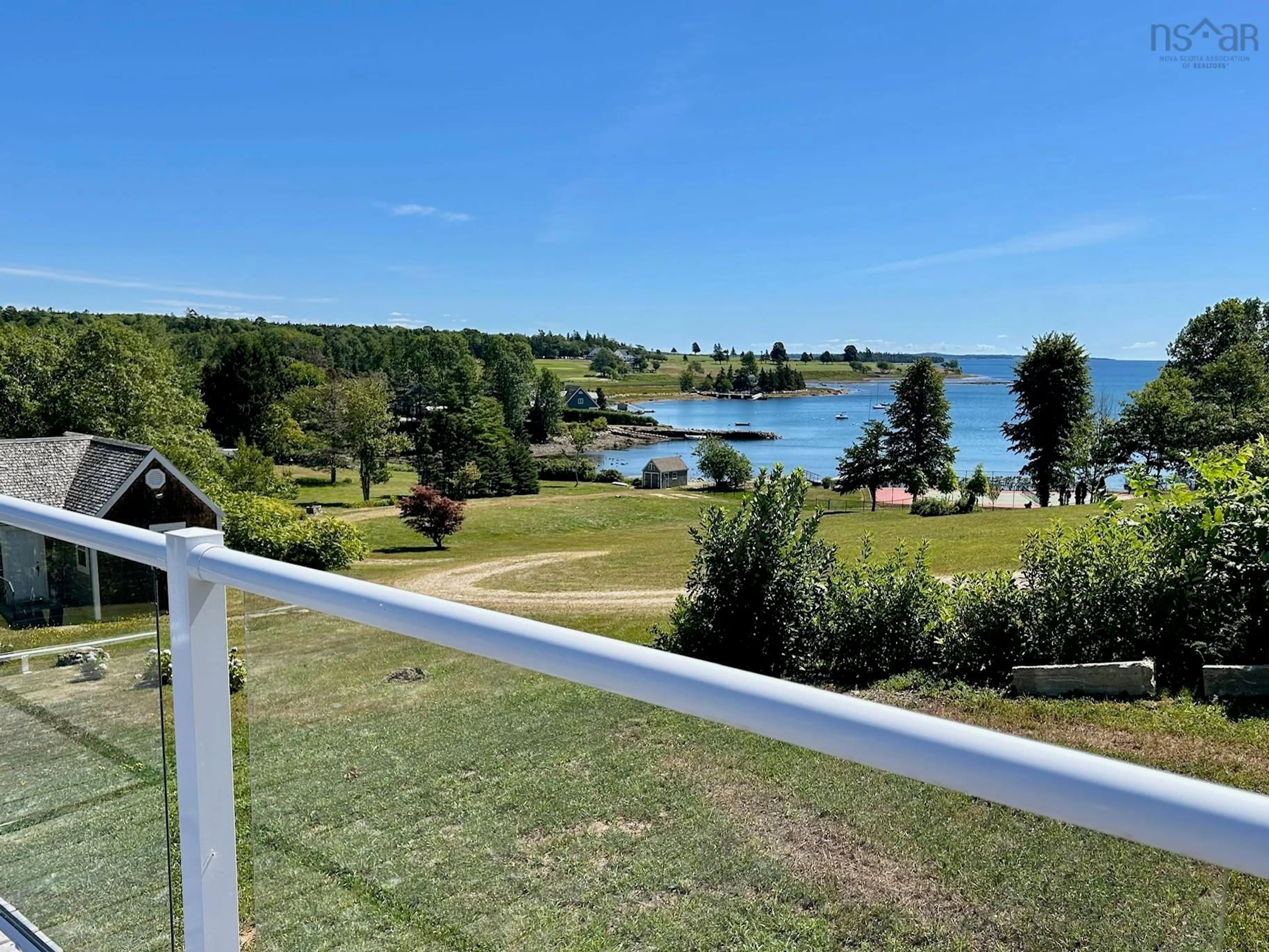 A pic from outside/outdoor area/front of a property/back of a property/a pic from drone, water/lake/river/ocean view for 97 Nauss Point Rd, Chester Nova Scotia B0J 1J0