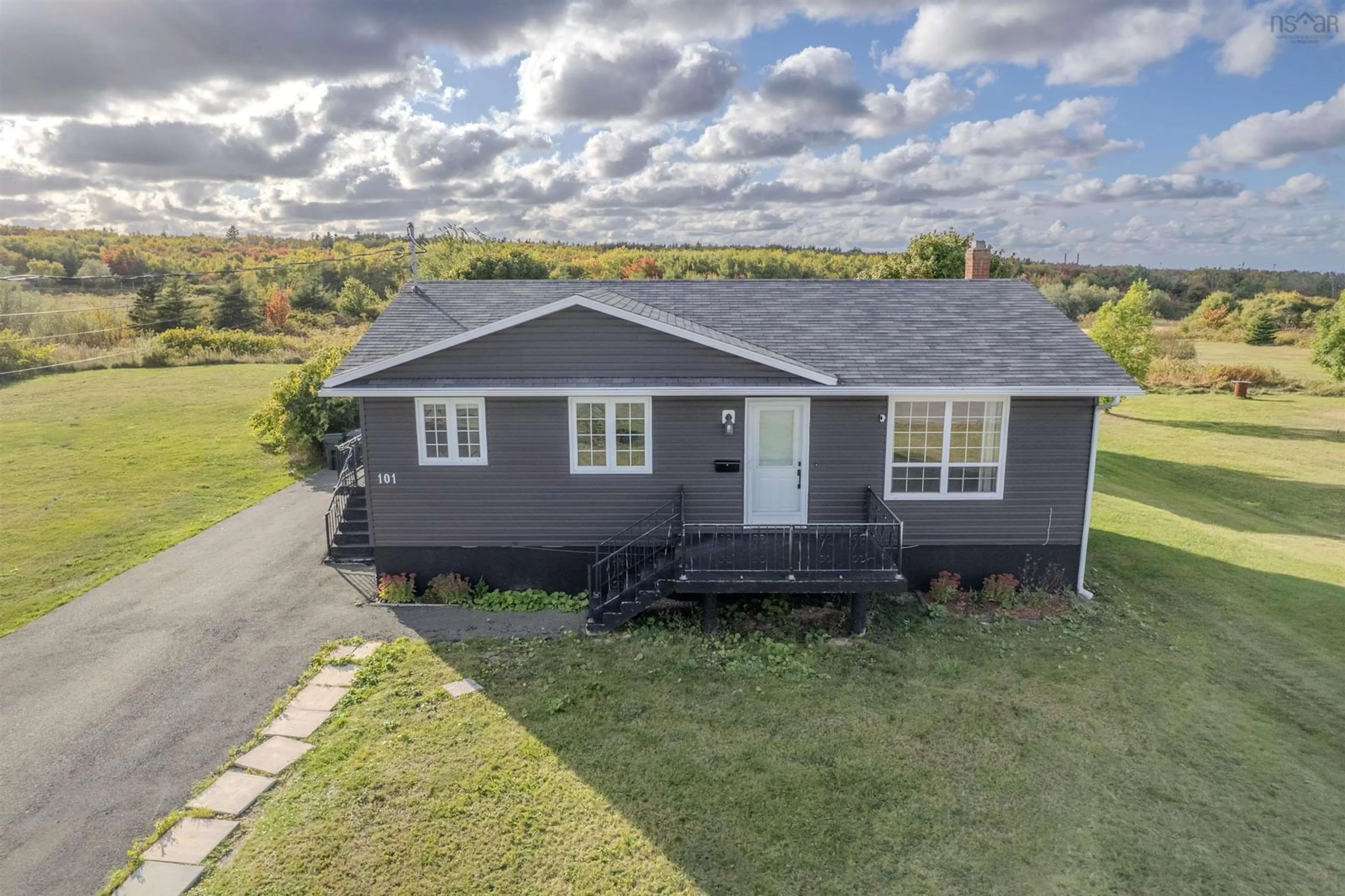 A pic from outside/outdoor area/front of a property/back of a property/a pic from drone, street for 101 Wallace Rd, Glace Bay Nova Scotia B1A 4N6