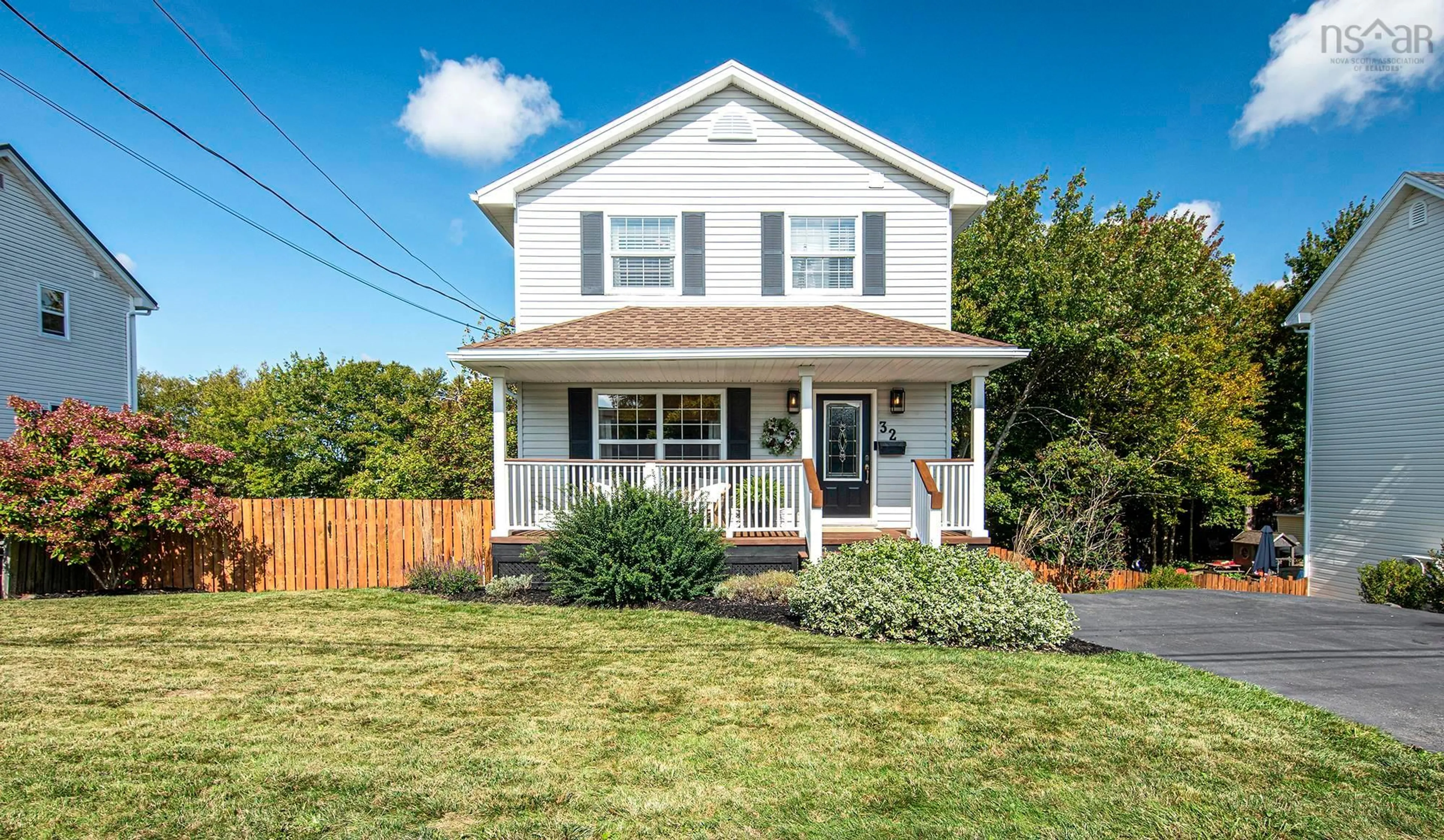 Home with vinyl exterior material, street for 32 Auburn Dr, Dartmouth Nova Scotia B2W 3S6