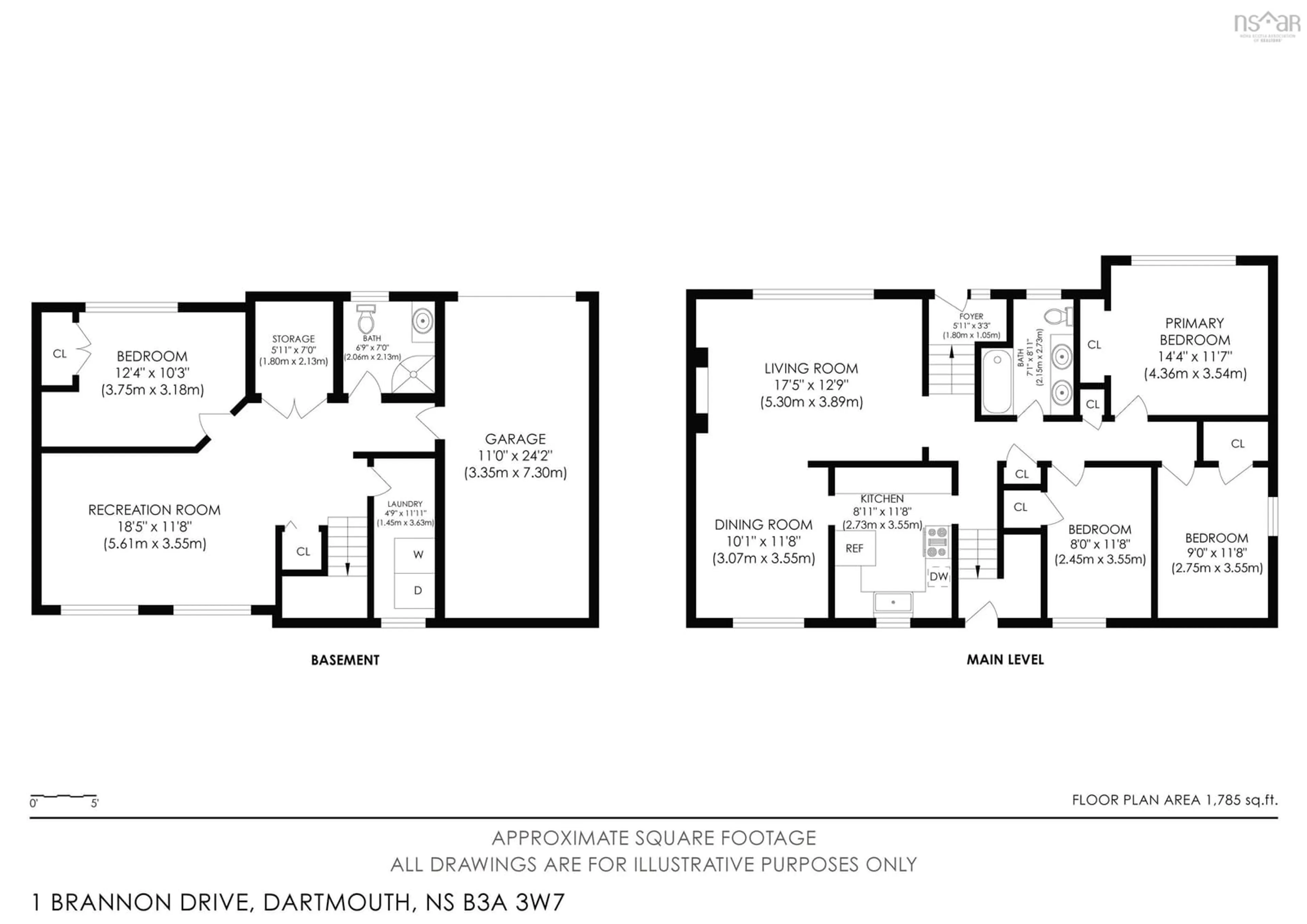 Floor plan for 1 Brannon Dr, Dartmouth Nova Scotia B3A 3W7