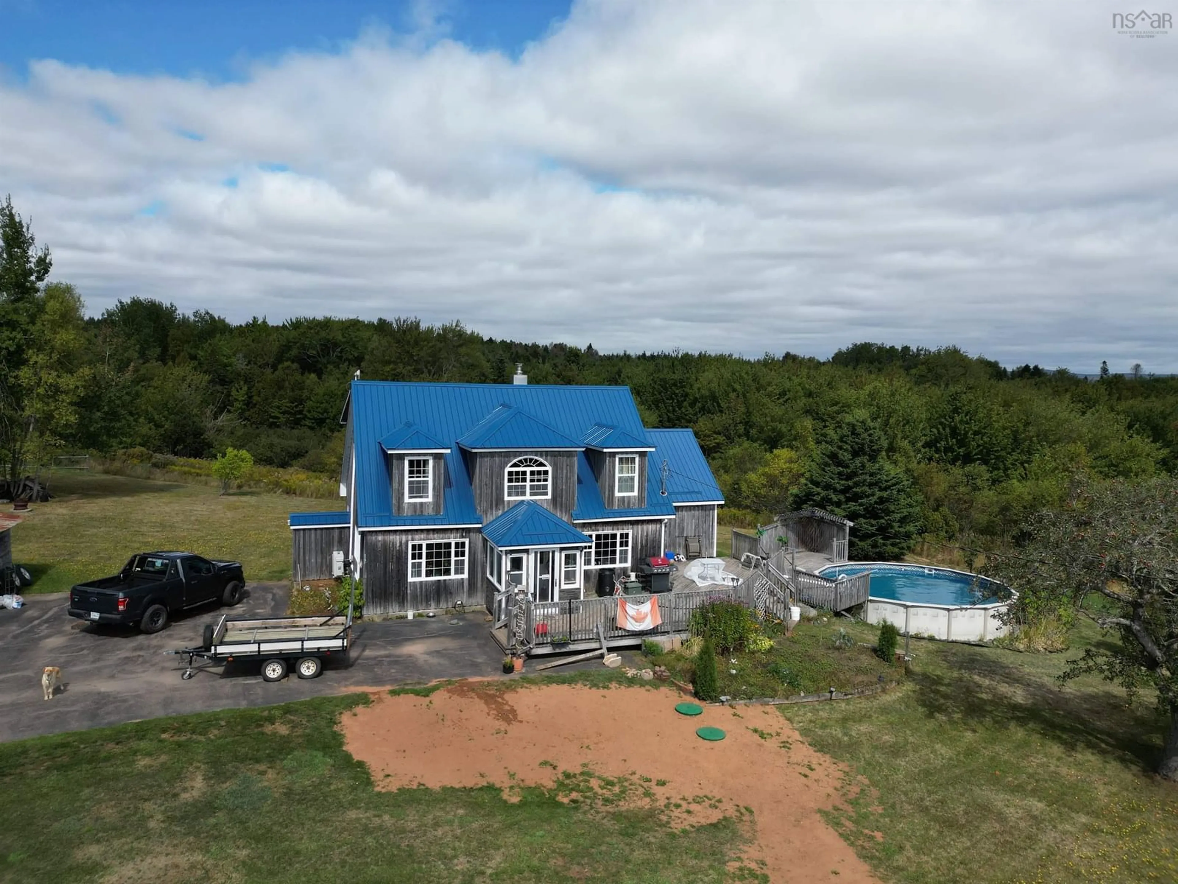 A pic from outside/outdoor area/front of a property/back of a property/a pic from drone, water/lake/river/ocean view for 4857 Highway 2, Little Bass River Nova Scotia B0M 1B0