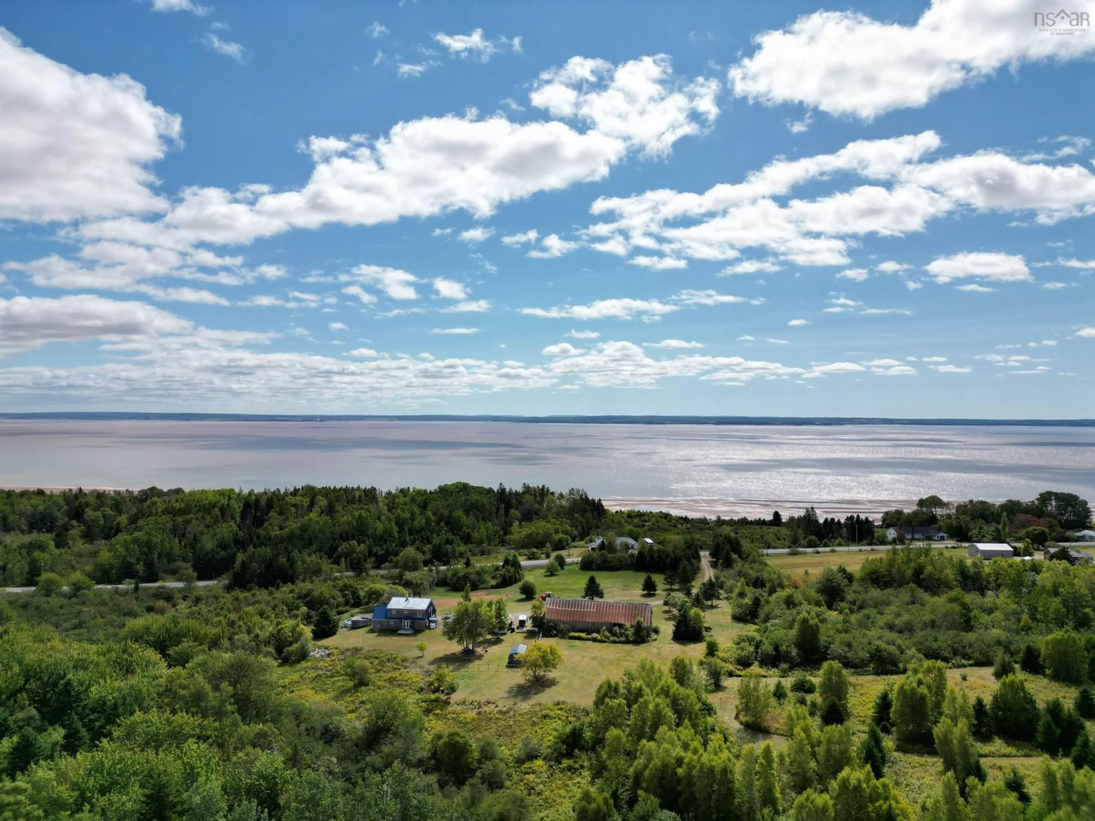 A pic from outside/outdoor area/front of a property/back of a property/a pic from drone, water/lake/river/ocean view for 4857 Highway 2, Little Bass River Nova Scotia B0M 1B0