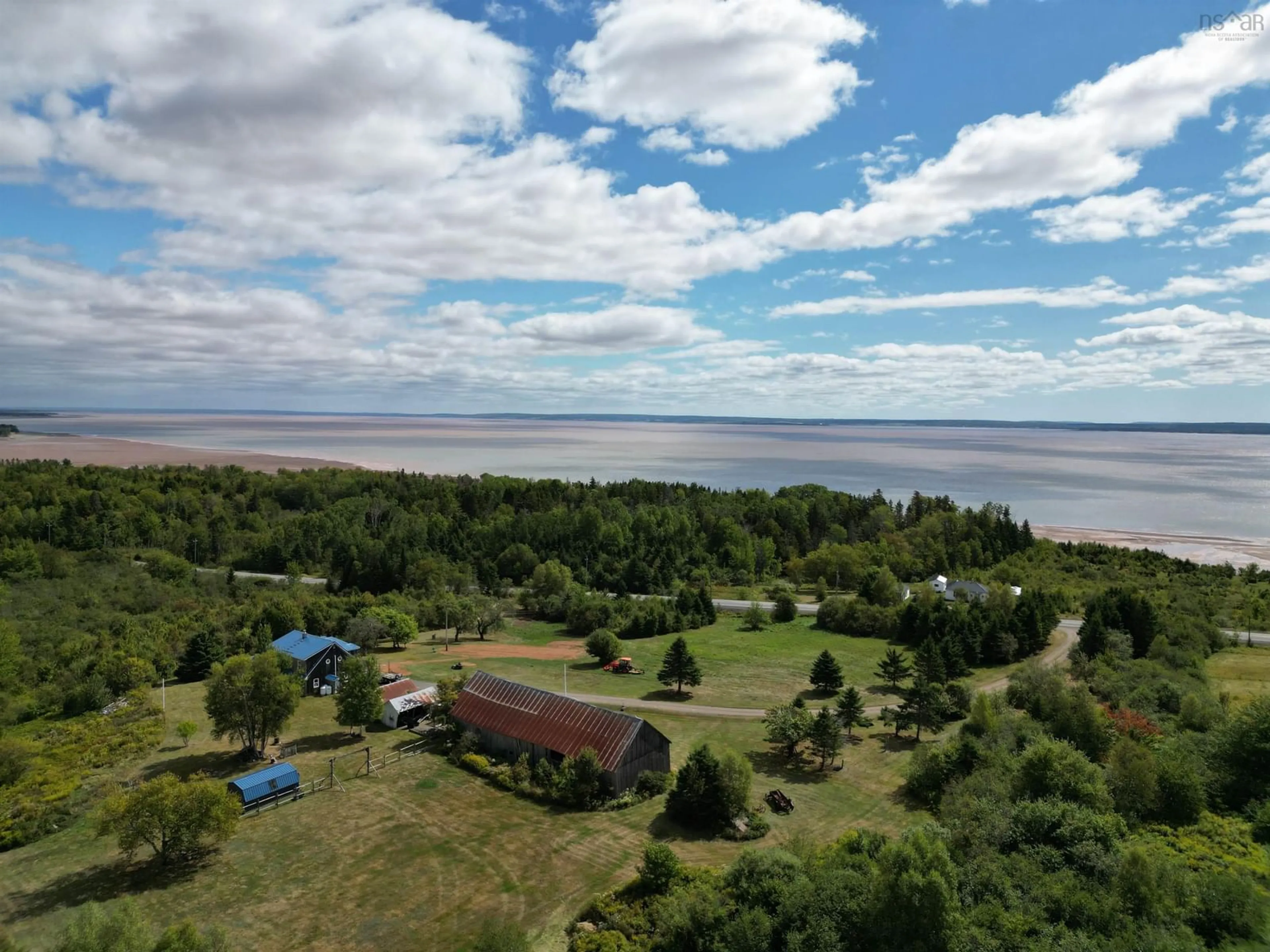 A pic from outside/outdoor area/front of a property/back of a property/a pic from drone, water/lake/river/ocean view for 4857 Highway 2, Little Bass River Nova Scotia B0M 1B0