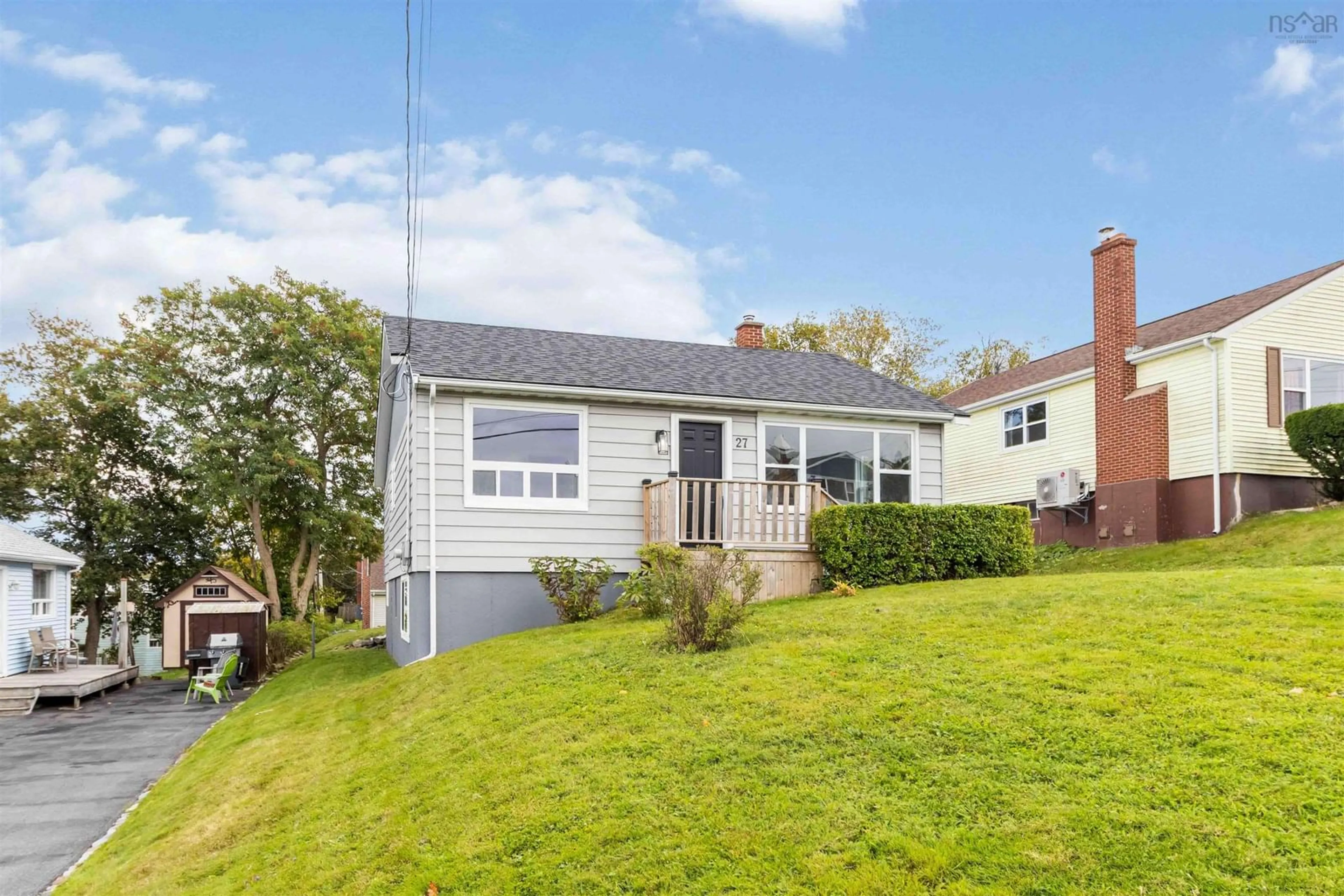 Home with vinyl exterior material, street for 27 Arvida Ave, Halifax Nova Scotia B3R 1K7
