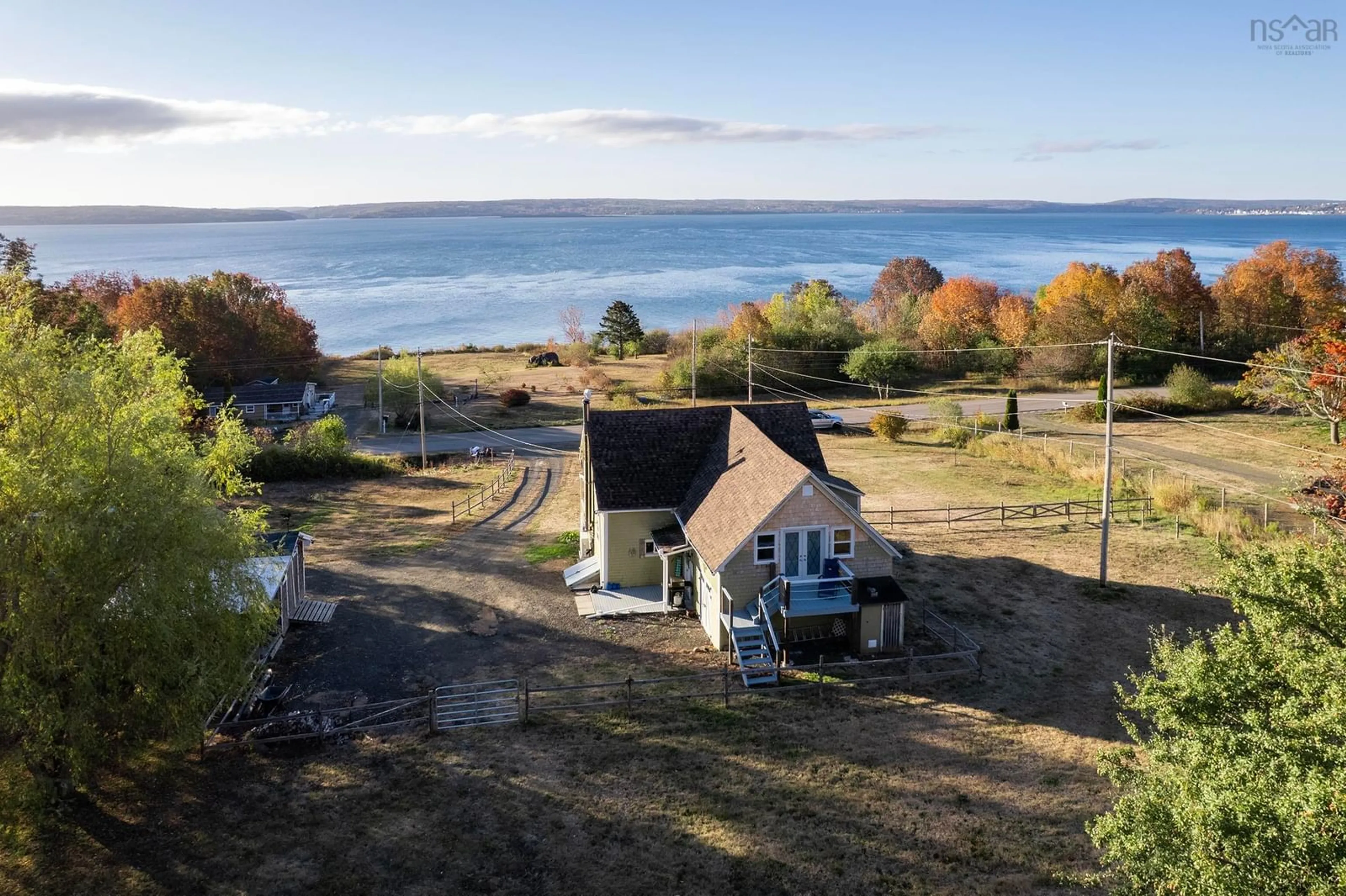 A pic from outside/outdoor area/front of a property/back of a property/a pic from drone, water/lake/river/ocean view for 1289 Granville Rd, Victoria Beach Nova Scotia B0S 1A0