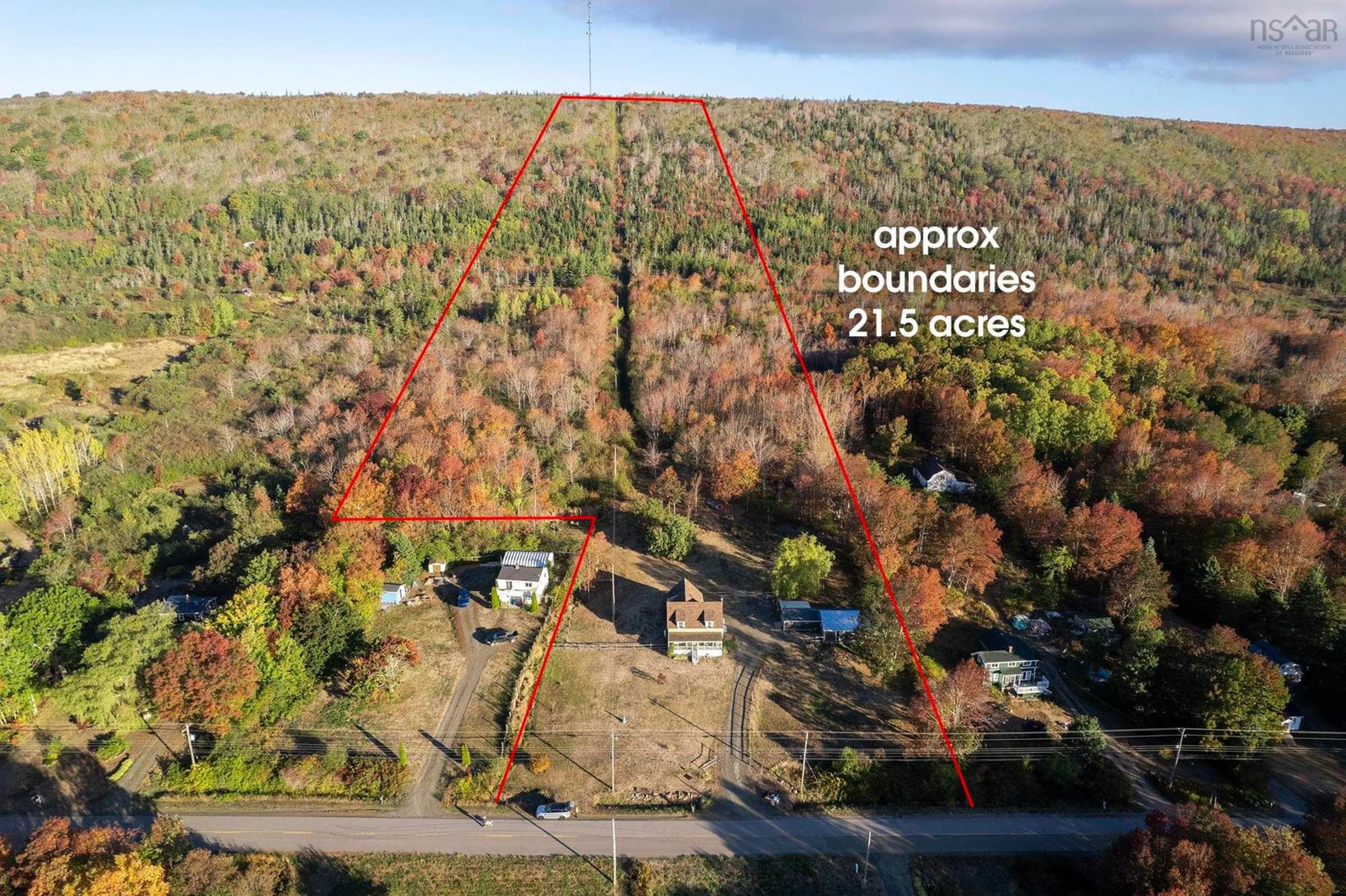 A pic from outside/outdoor area/front of a property/back of a property/a pic from drone, forest/trees view for 1289 Granville Rd, Victoria Beach Nova Scotia B0S 1A0
