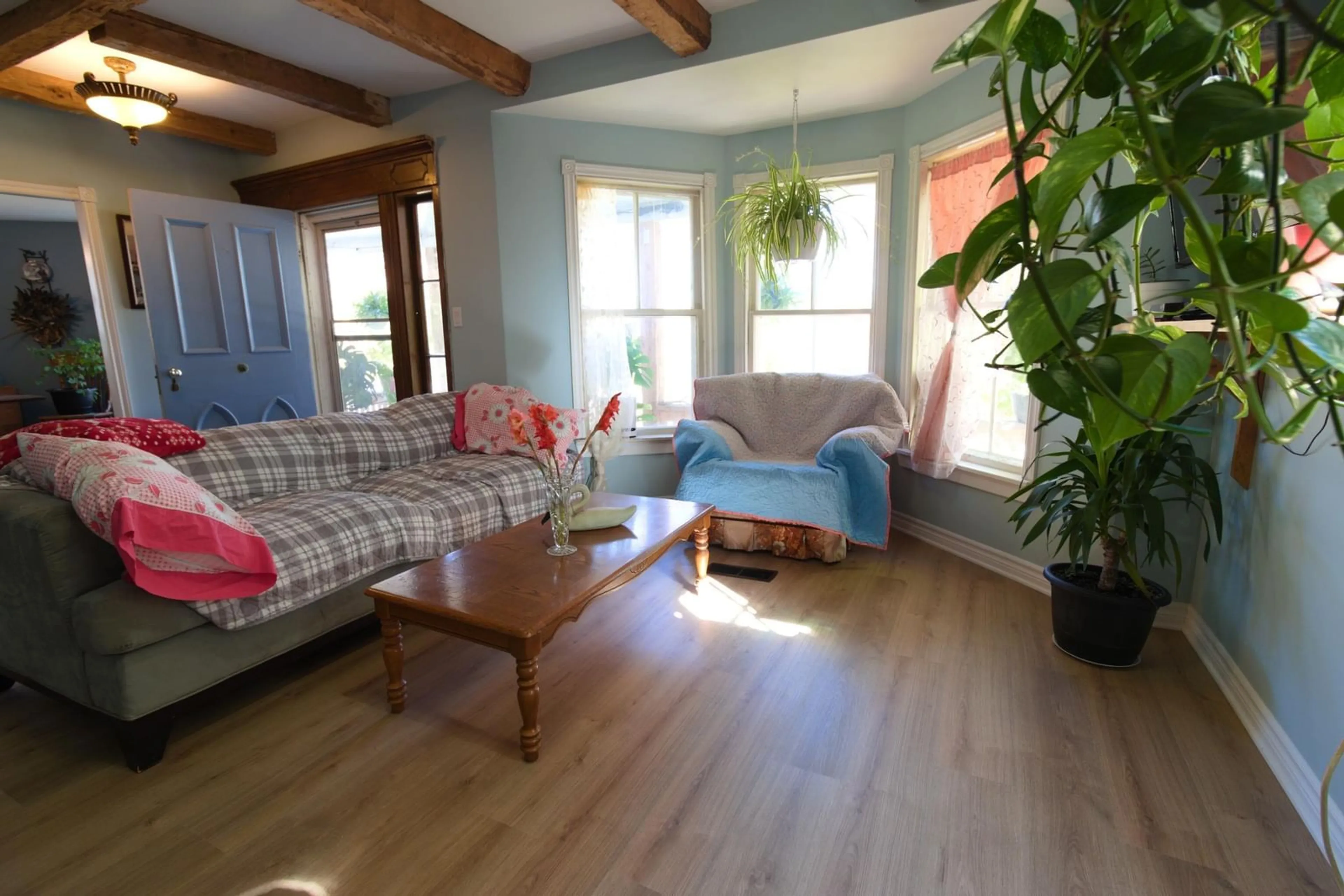Living room with furniture, wood/laminate floor for 314 Carleton Rd, Lawrencetown Nova Scotia B0S 1M0