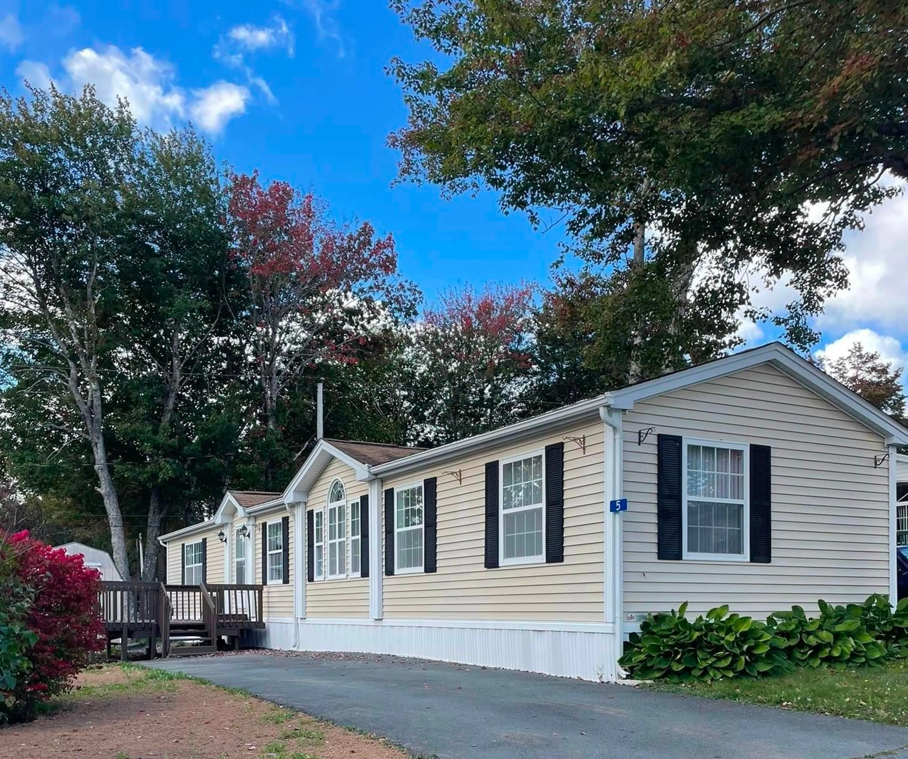 Home with vinyl exterior material, street for 5 First St, Lucasville Nova Scotia B4B 1P8