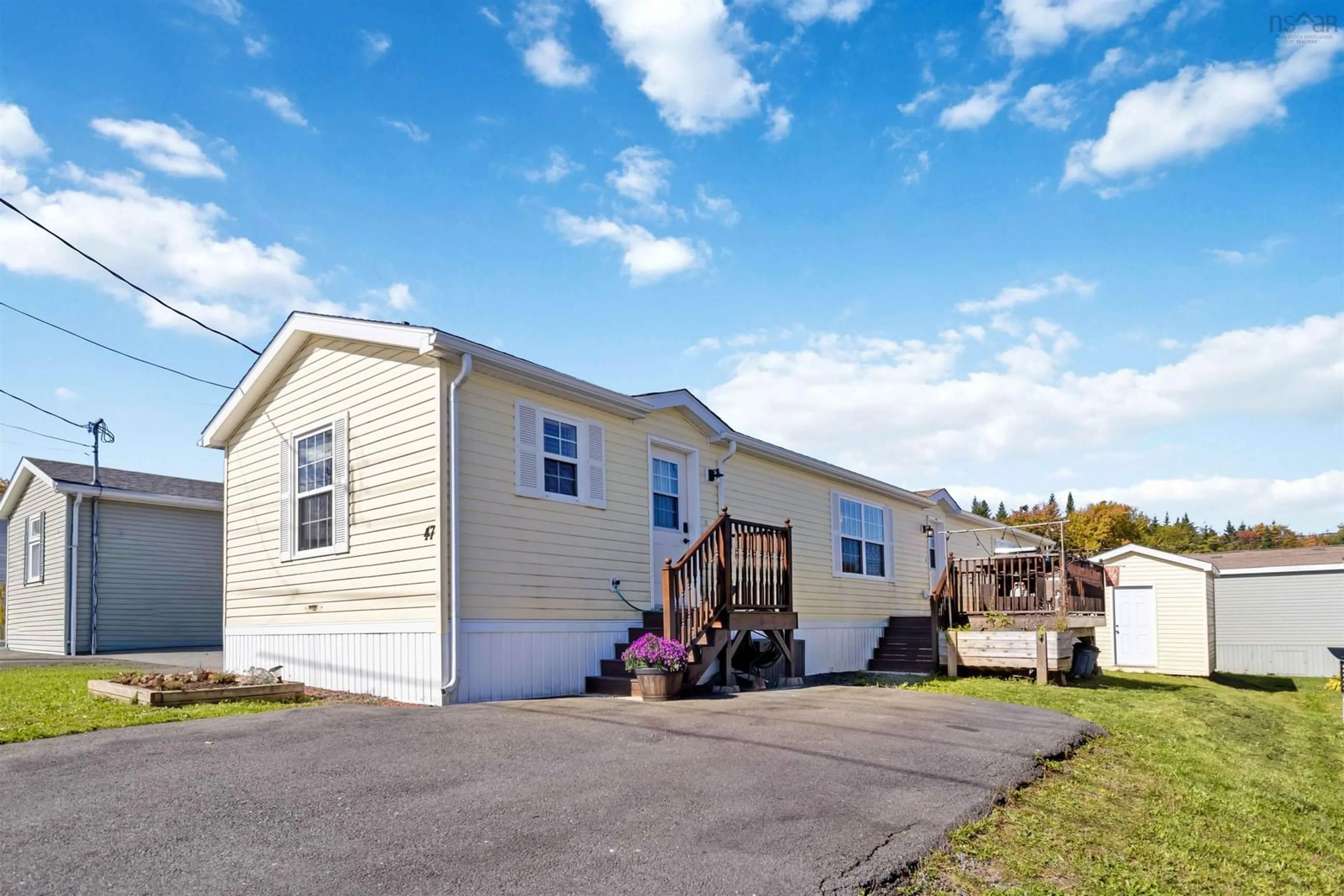 Home with vinyl exterior material, street for 47 Bonavista Dr, Harrietsfield Nova Scotia B3V 0B8