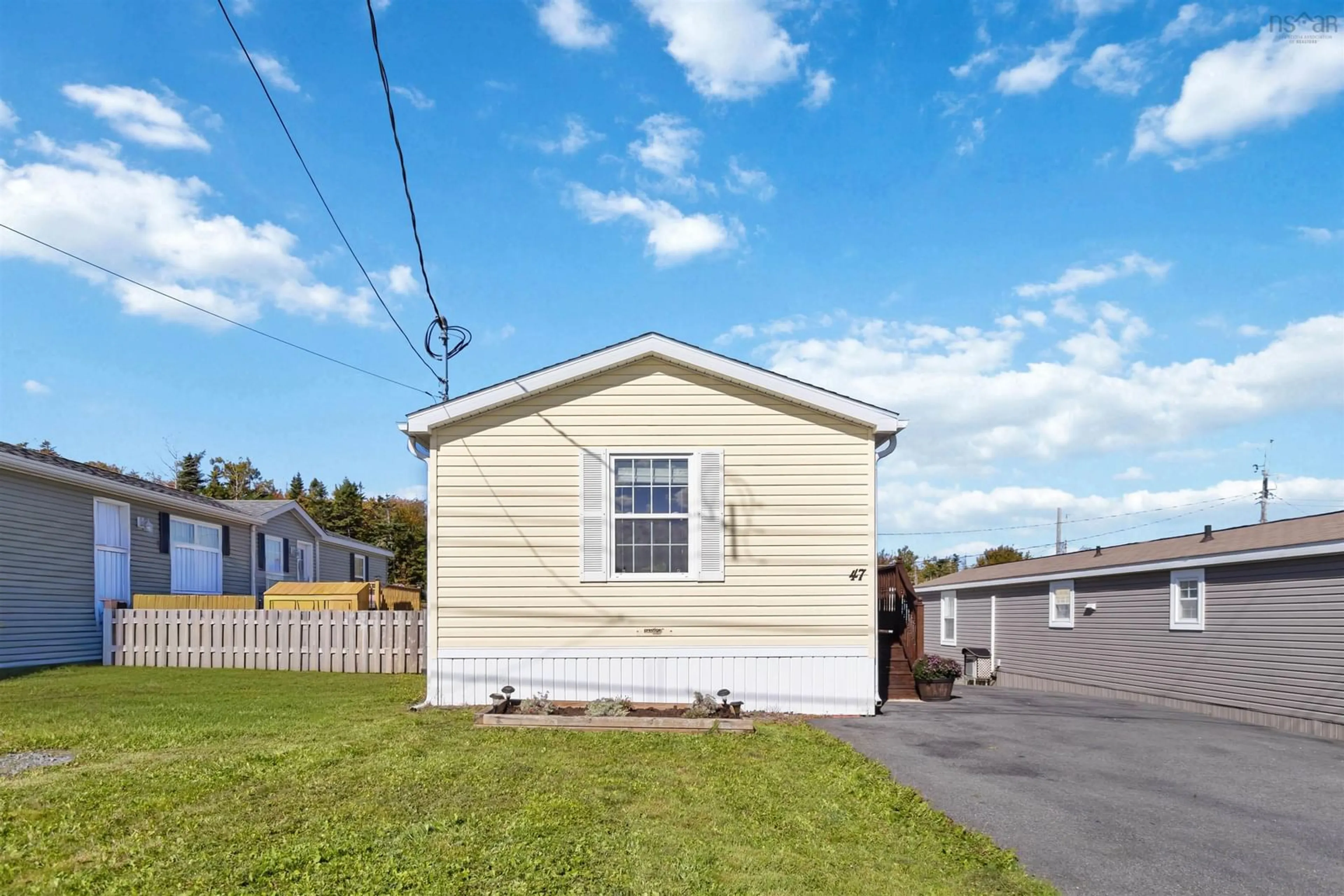 Home with vinyl exterior material, street for 47 Bonavista Dr, Harrietsfield Nova Scotia B3V 0B8