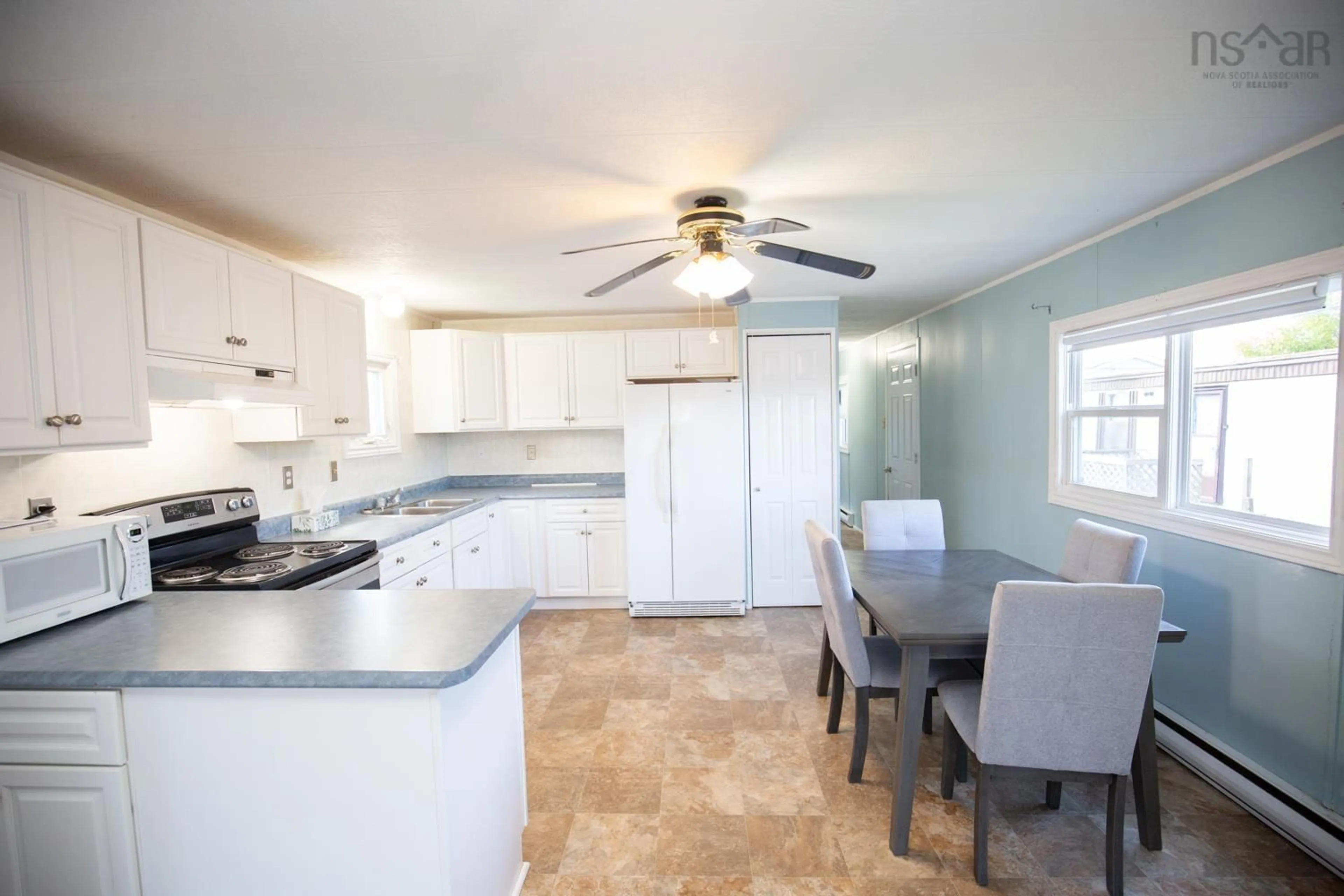 Open concept kitchen, ceramic/tile floor for 54 Bomber Dr, Bible Hill Nova Scotia B2N 2W6