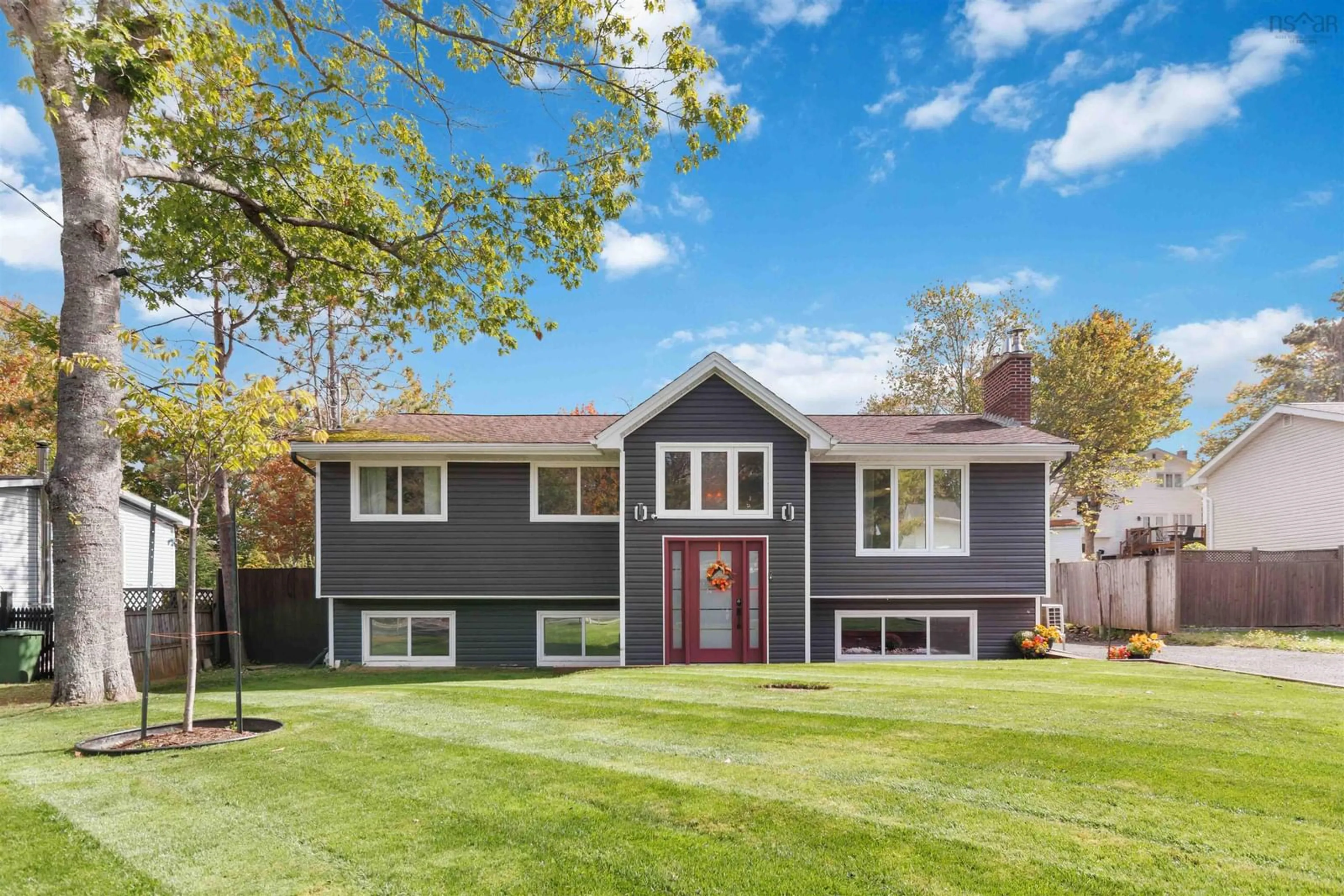 Home with vinyl exterior material, street for 49 Madeline Ave, Lower Sackville Nova Scotia B4C 2L8
