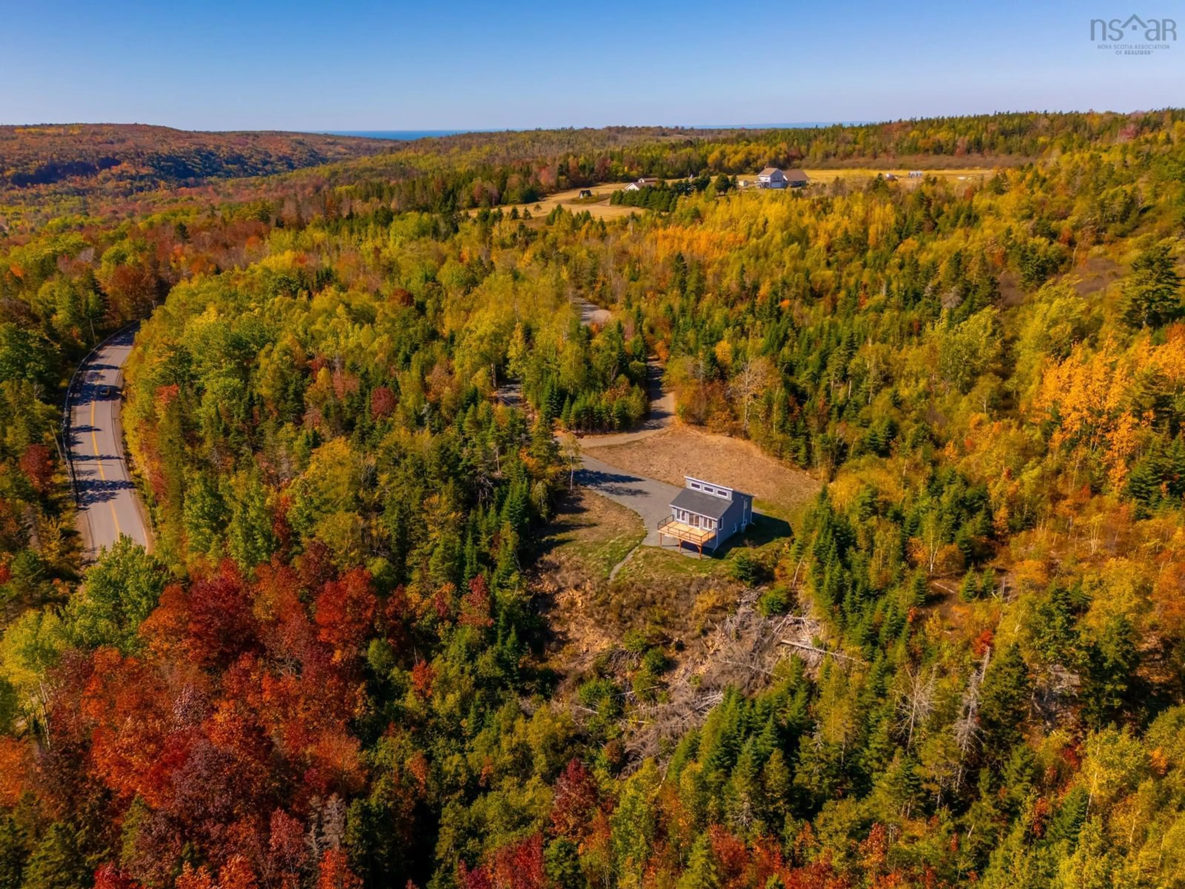 A pic from outside/outdoor area/front of a property/back of a property/a pic from drone, forest/trees view for 874 Stronach Mountain Rd, Melvern Square Nova Scotia B0P 1R0