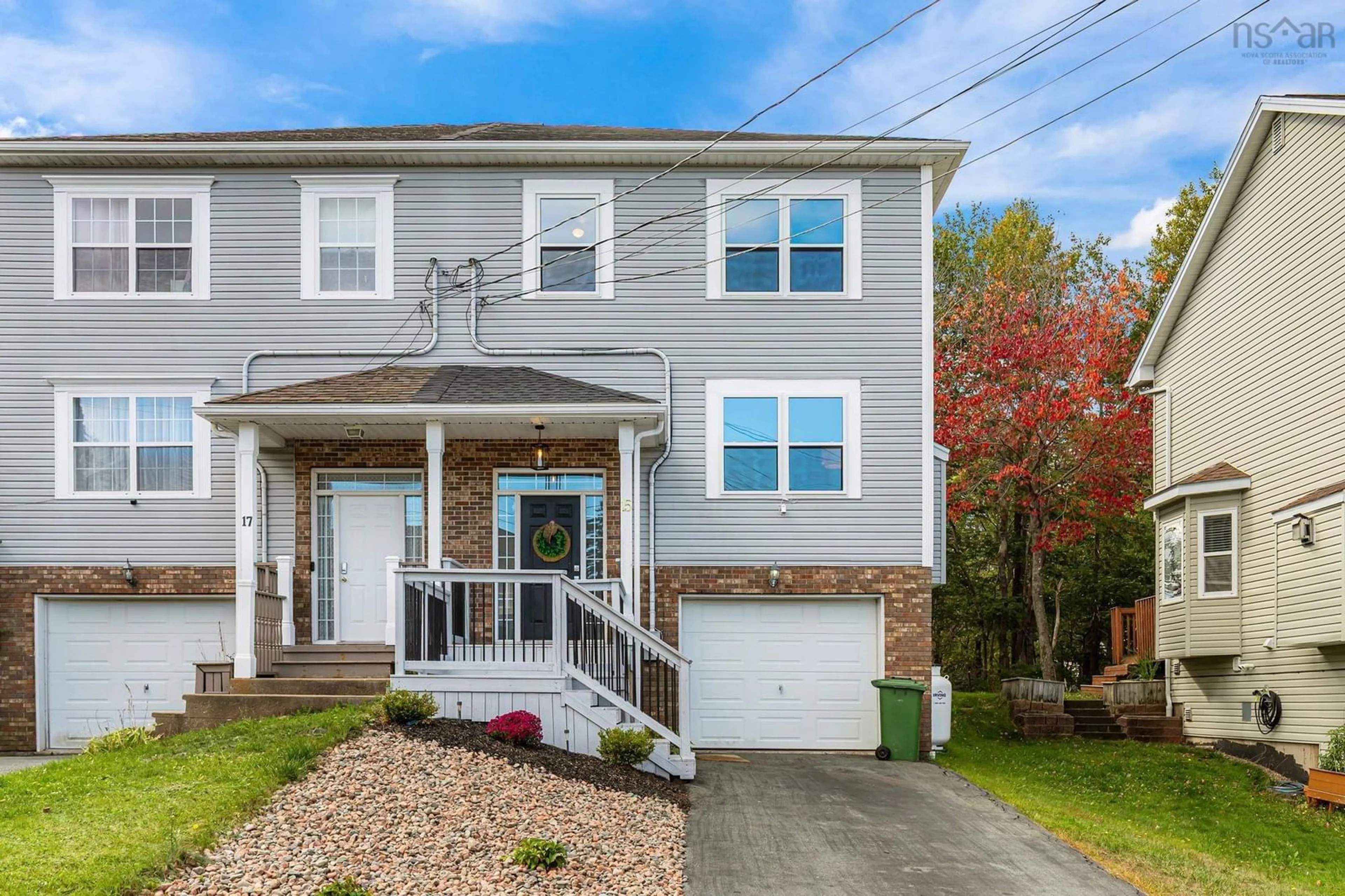 Home with vinyl exterior material, street for 15 Peverill Crt, Bedford Nova Scotia B4A 4G4