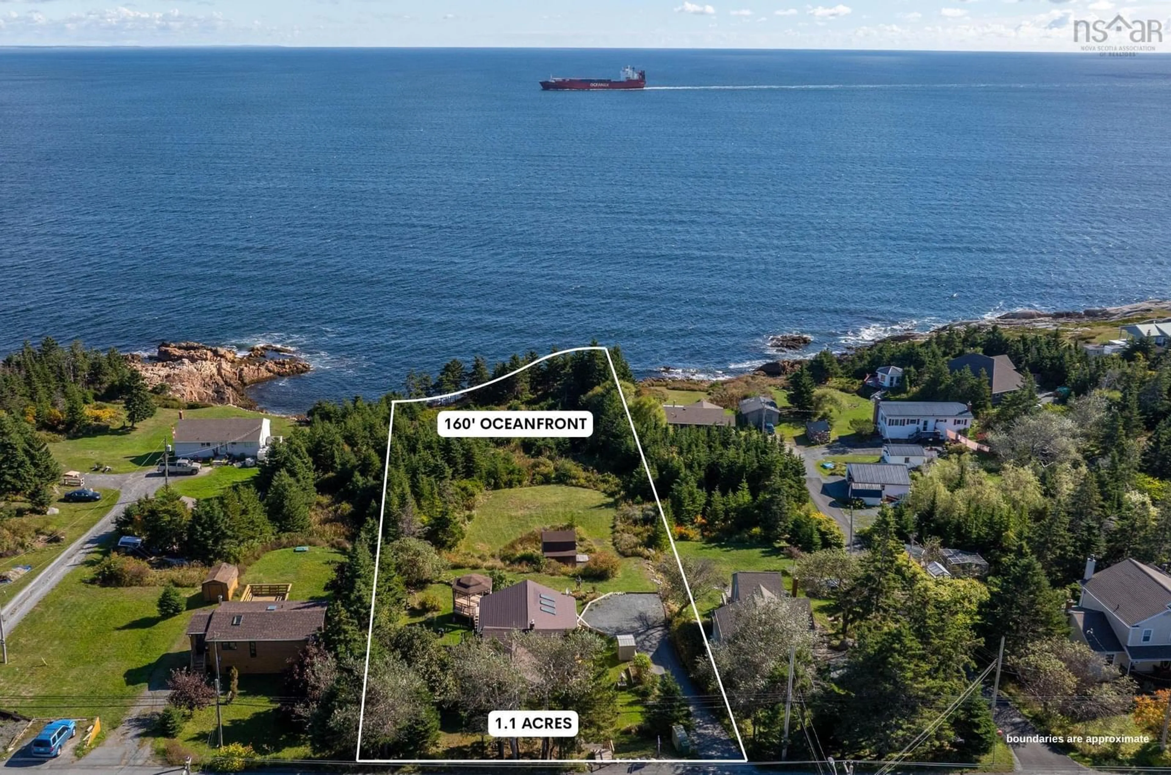 A pic from outside/outdoor area/front of a property/back of a property/a pic from drone, water/lake/river/ocean view for 664 Ketch Harbour Rd, Portuguese Cove Nova Scotia B3V 1K2