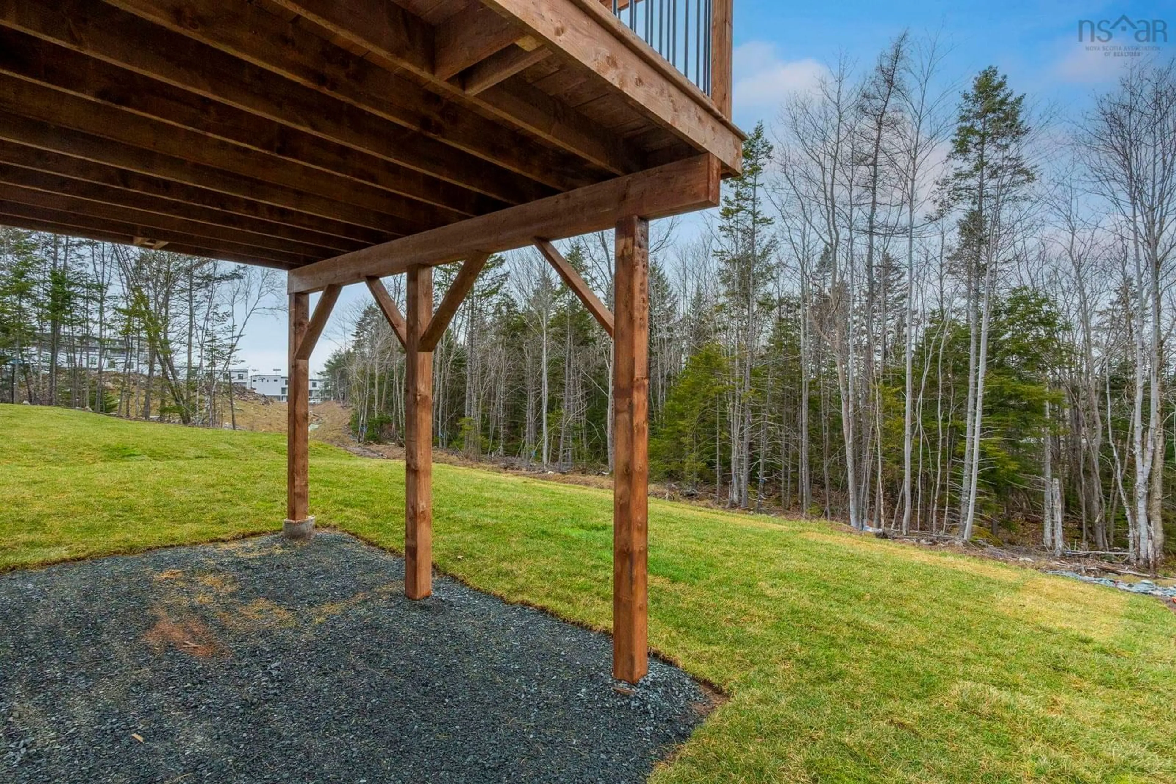 Patio, forest/trees view for 48 Gardenia Way #GW-8, Dartmouth Nova Scotia B2X 0C8