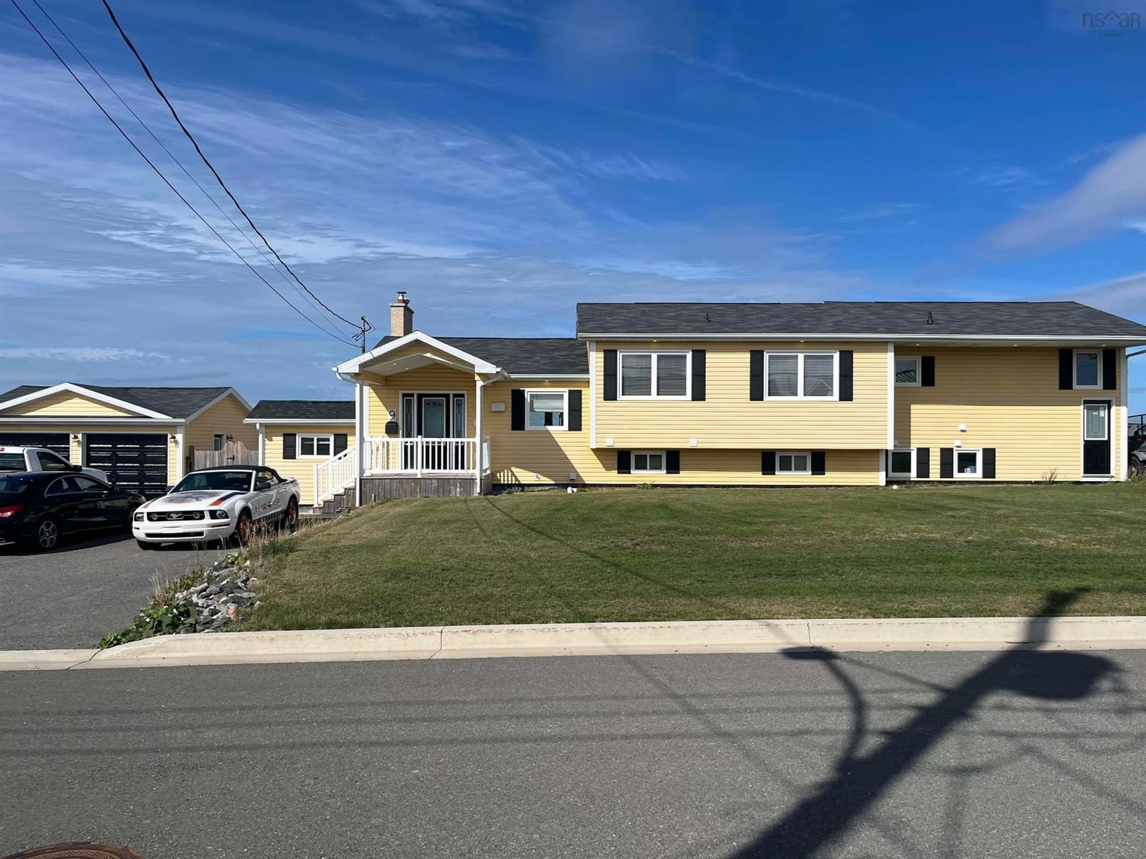 Home with vinyl exterior material, street for 9 Khalsa Dr, Glace Bay Nova Scotia B1A 5Z1