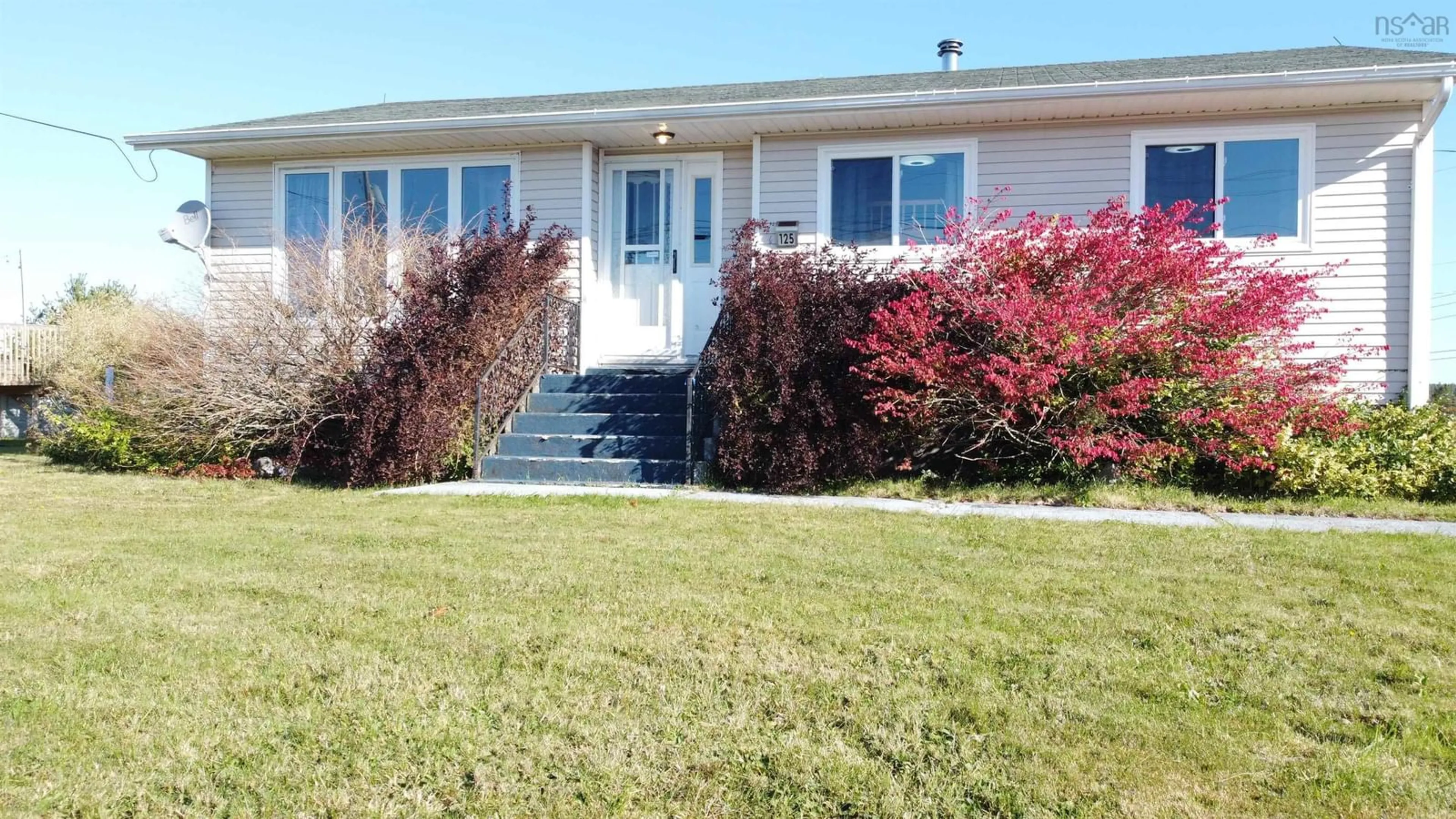Home with vinyl exterior material, street for 125 Grandique Ferry Rd, Louisdale Nova Scotia B0E 1V0