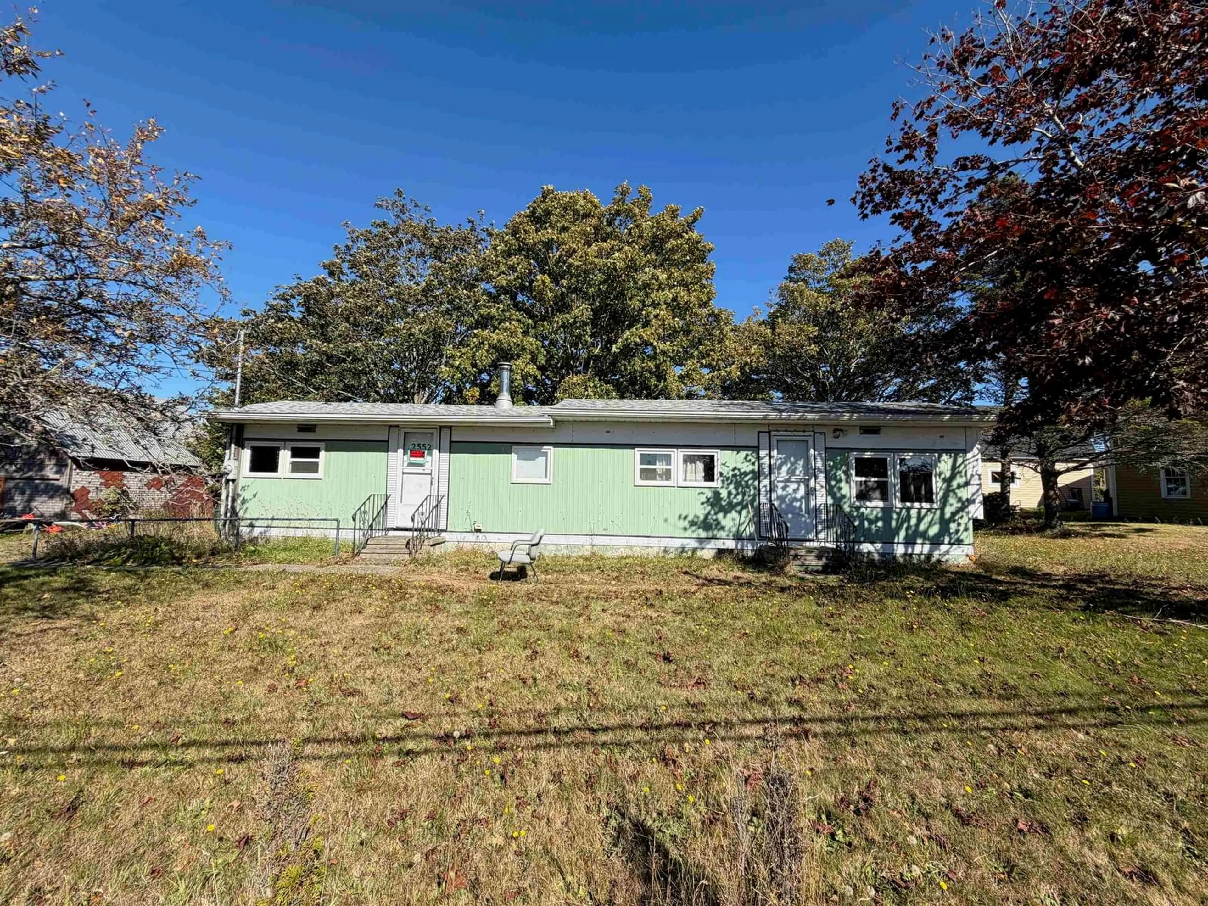 Home with vinyl exterior material, street for 2552 1 Hwy, Darlings Lake Nova Scotia B5A 5A8