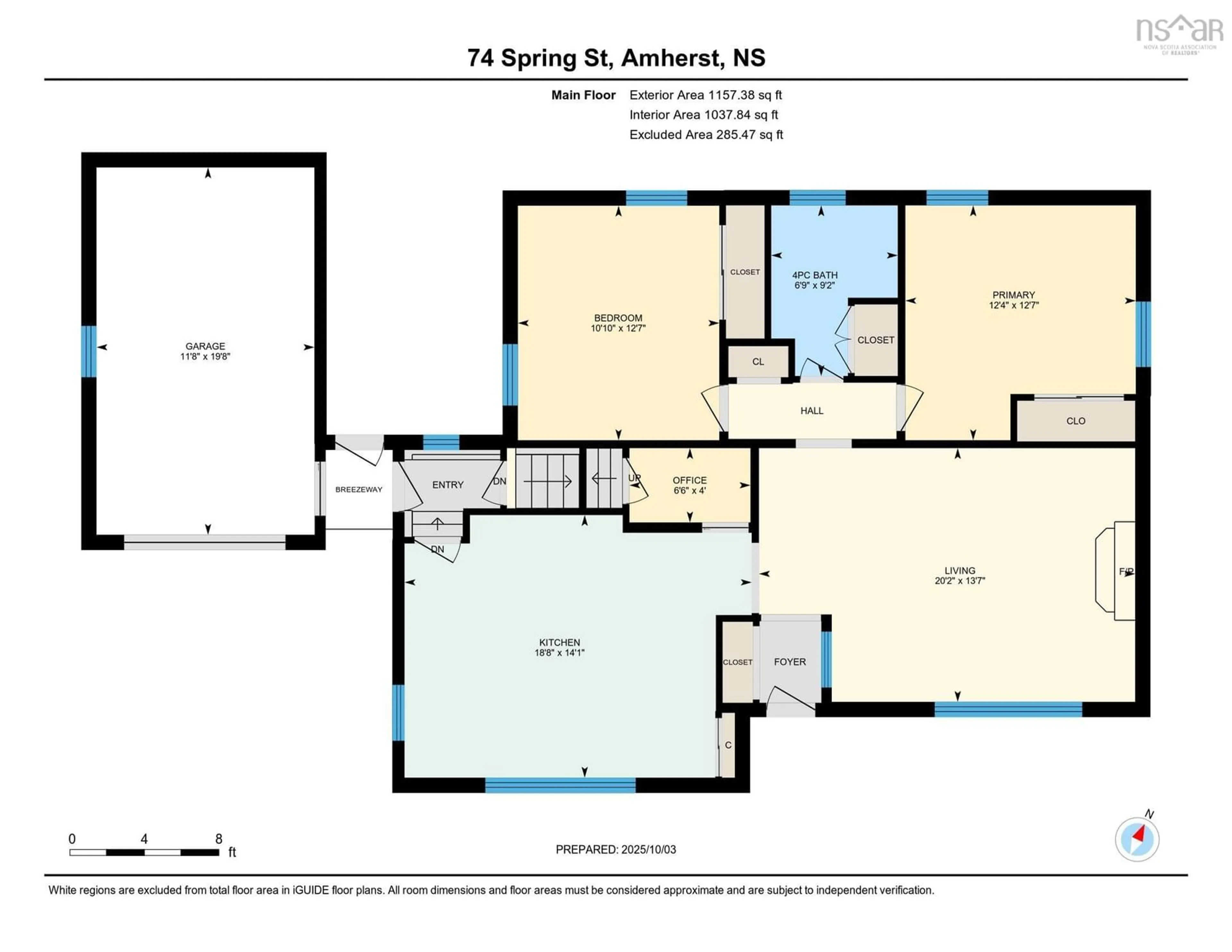 Floor plan for 74 Spring St, Amherst Nova Scotia B4H 1S7