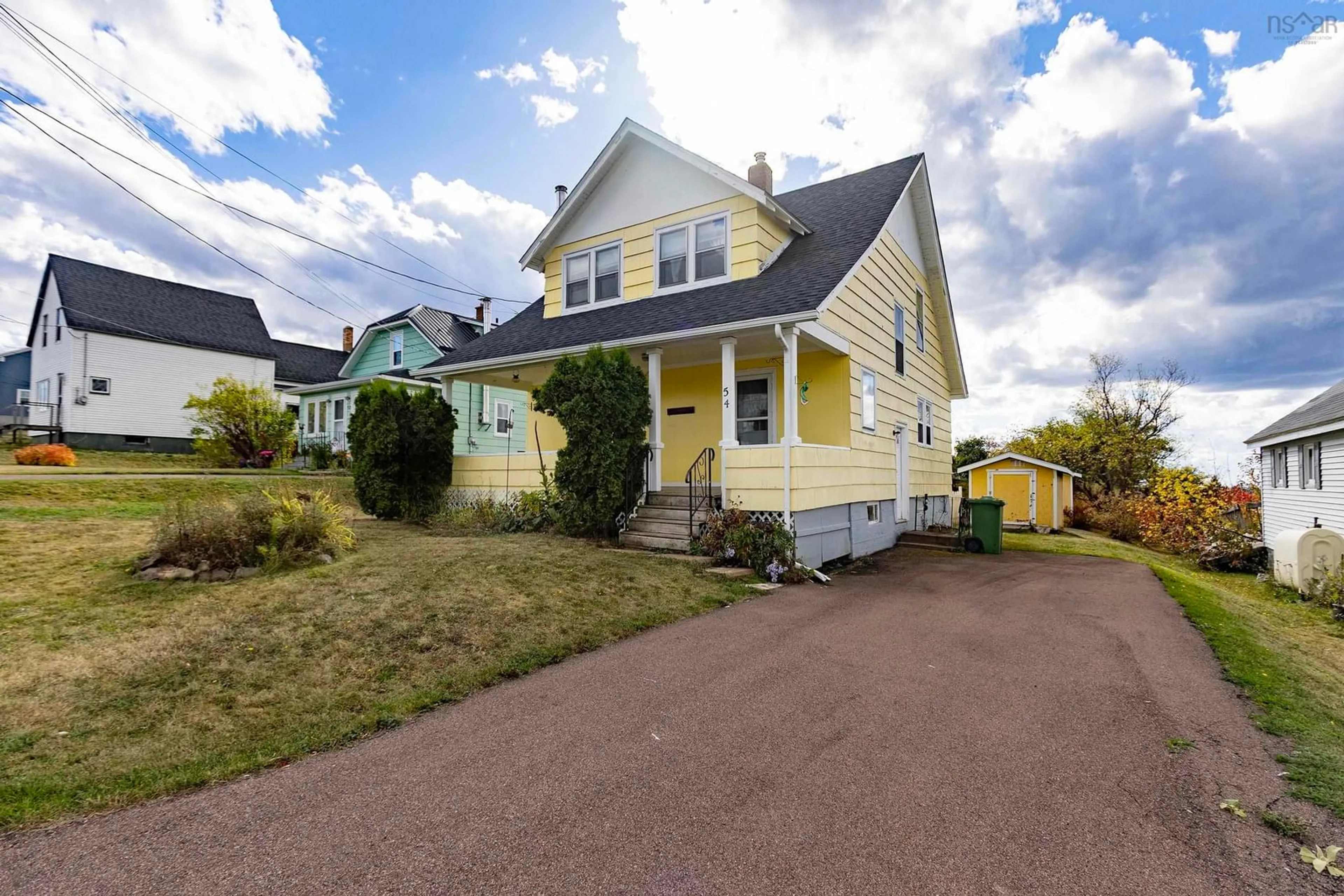 Home with vinyl exterior material, street for 54 Wolsley St, Springhill Nova Scotia B0M 1X0