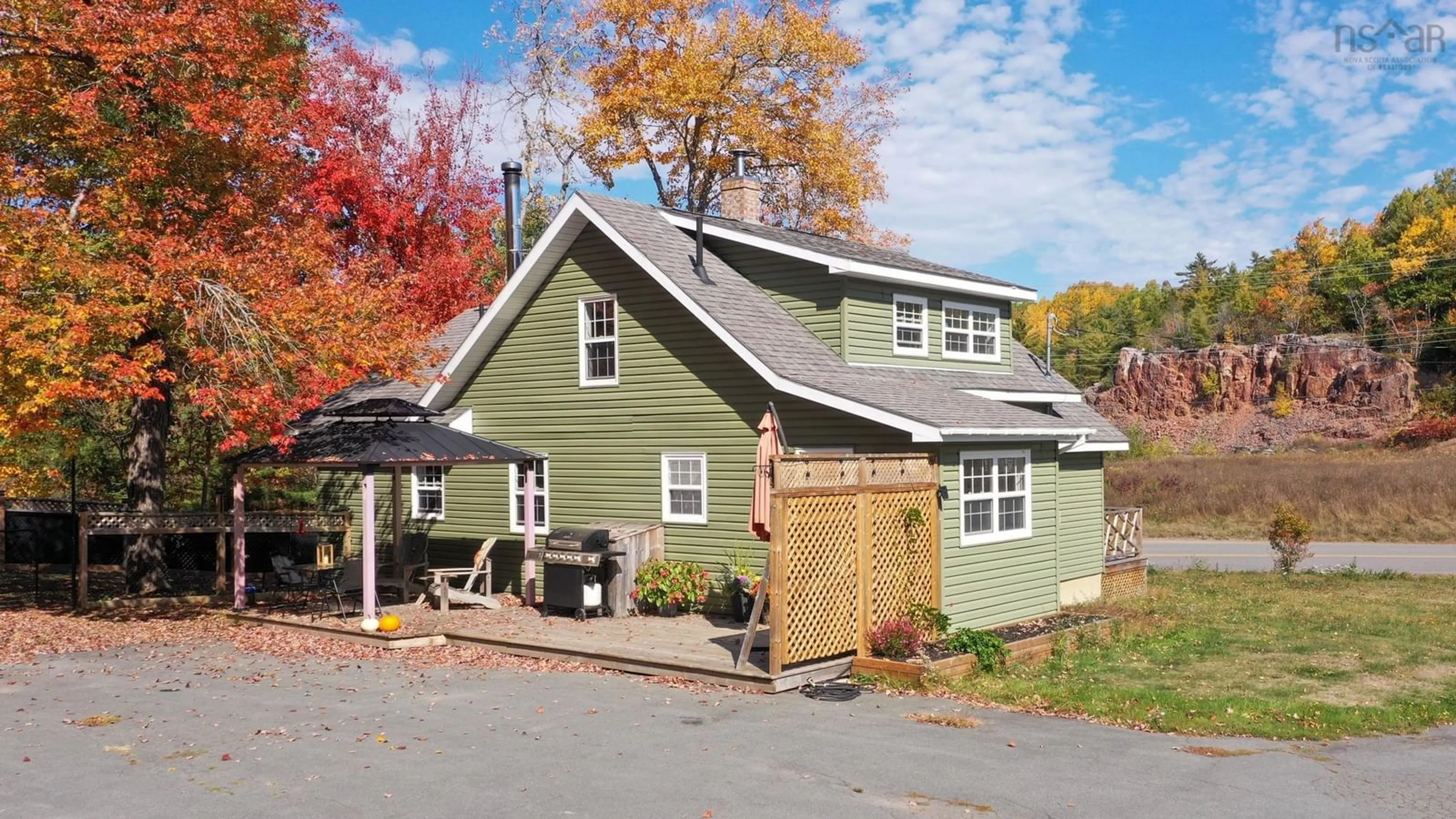 Home with vinyl exterior material, street for 2027 Deep Hollow Rd, White Rock Nova Scotia B4P 2R2