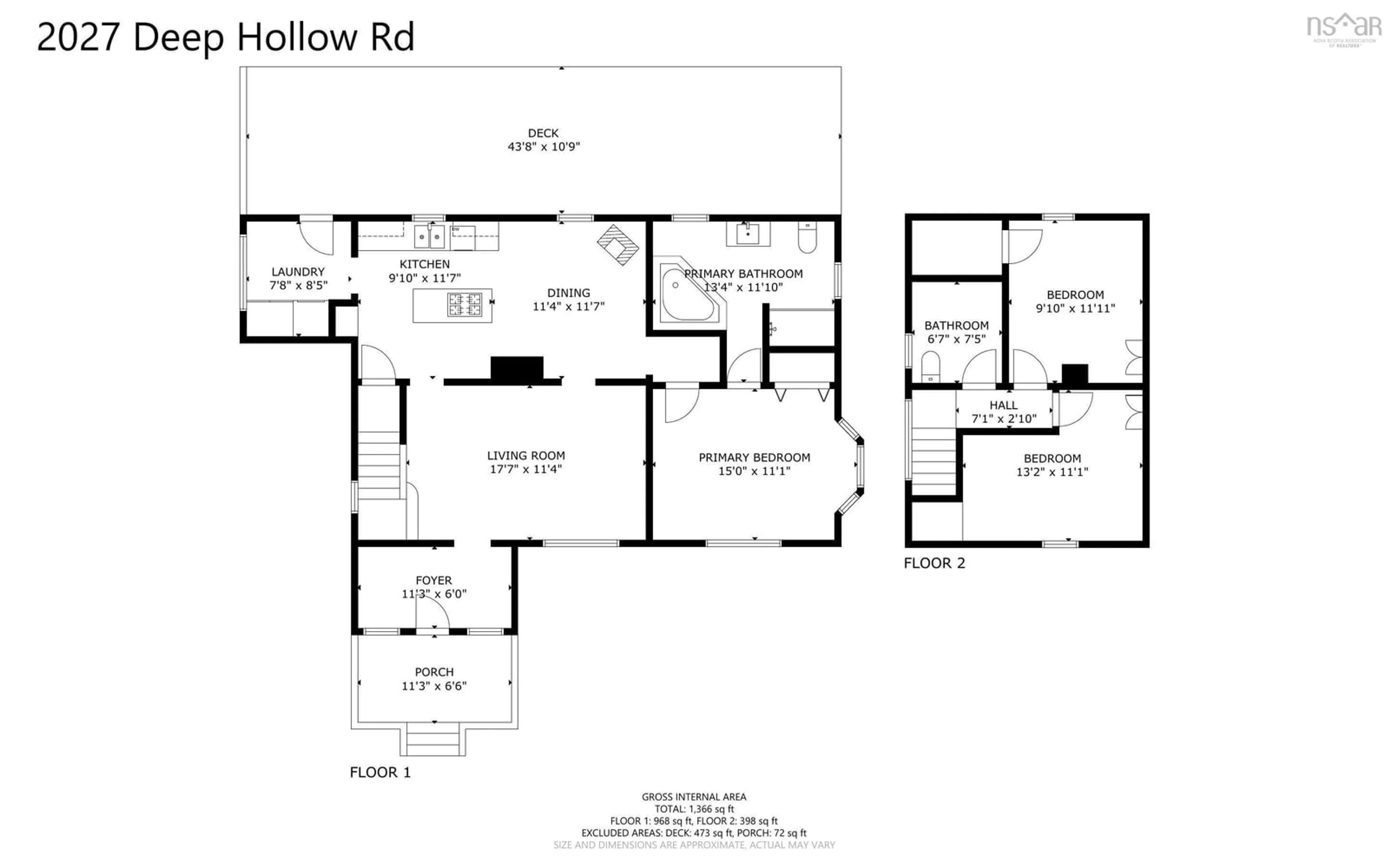Floor plan for 2027 Deep Hollow Rd, White Rock Nova Scotia B4P 2R2