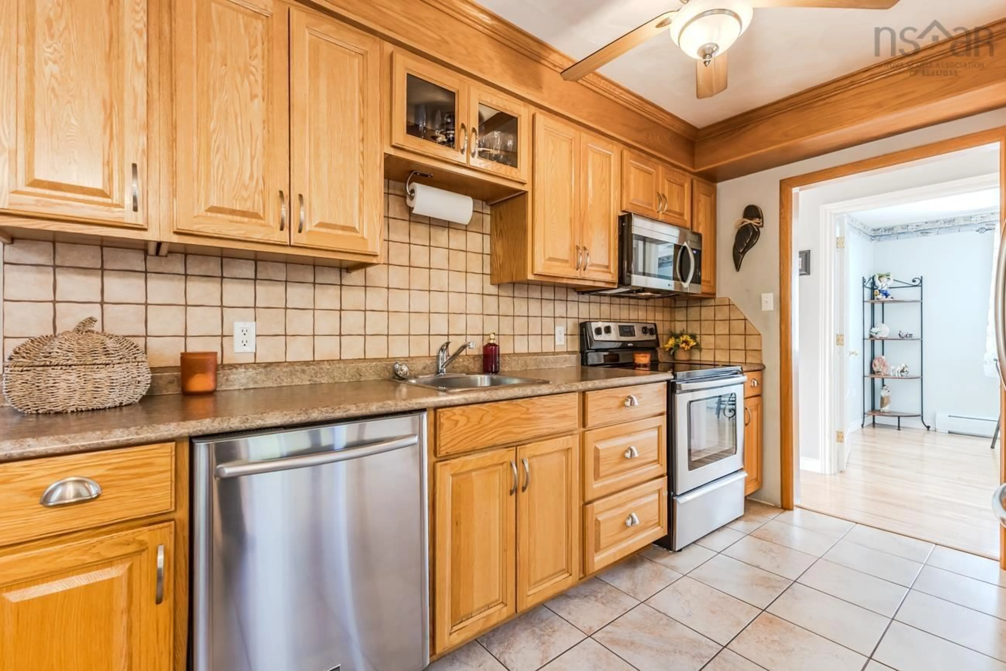 Standard kitchen, ceramic/tile floor for 13 Connollys Rd, Stellarton Nova Scotia B0K 1S0
