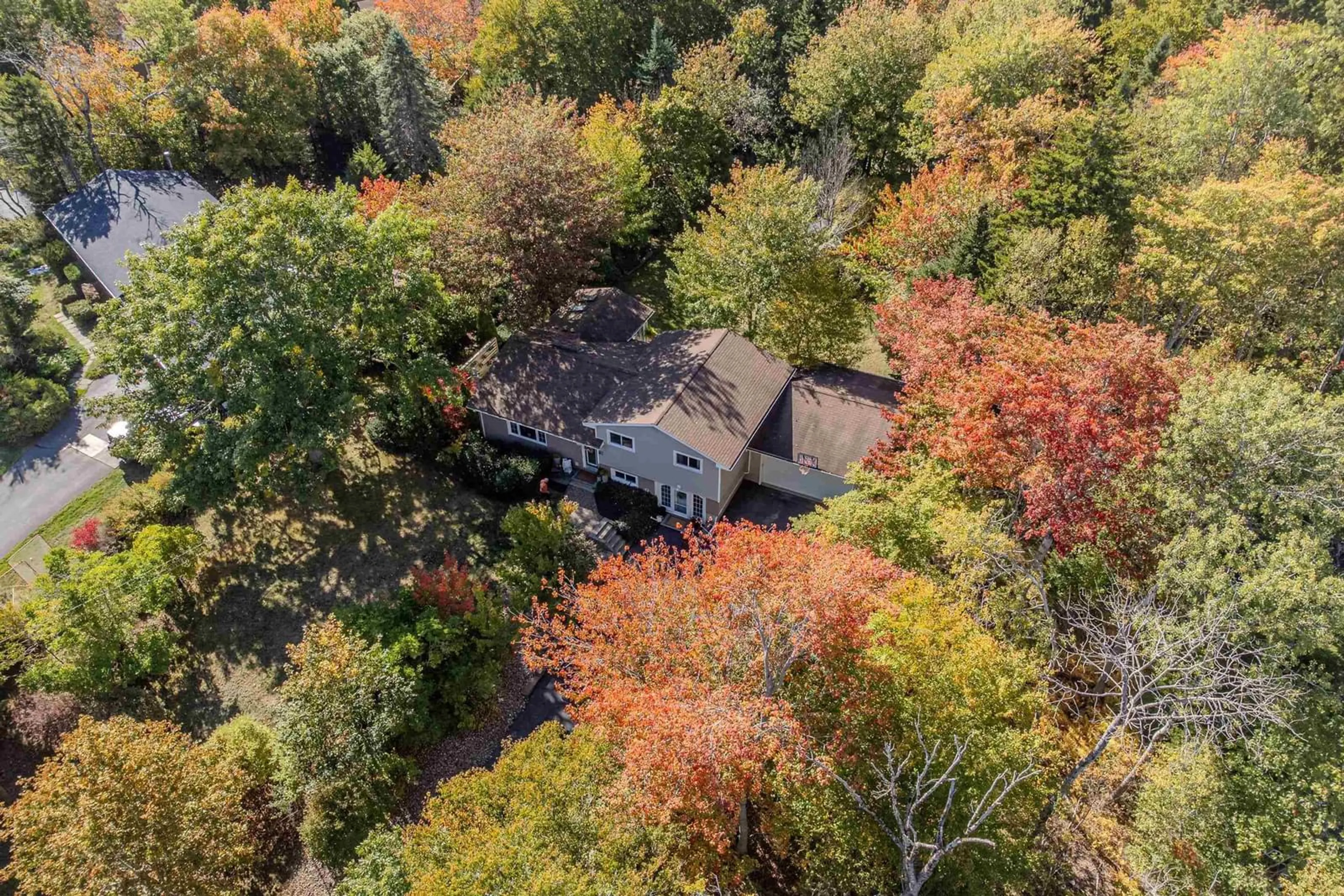 A pic from outside/outdoor area/front of a property/back of a property/a pic from drone, forest/trees view for 6 Cummings Dr, Fall River Nova Scotia B2T 1E7