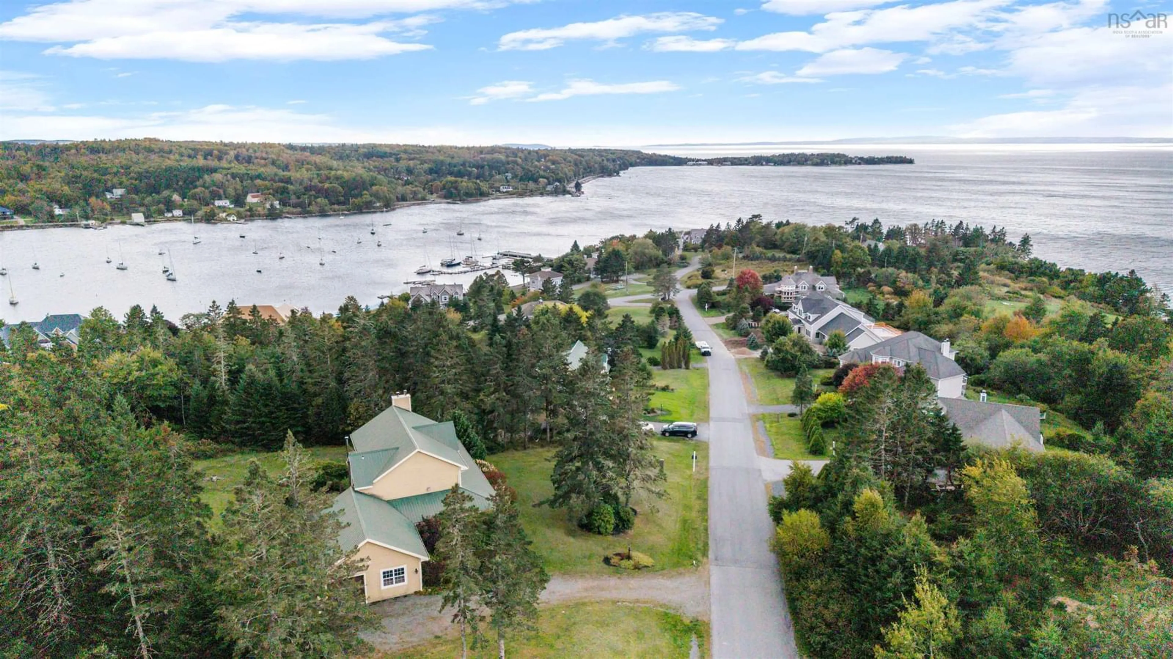 A pic from outside/outdoor area/front of a property/back of a property/a pic from drone, water/lake/river/ocean view for 19 Foxberry Hill, Glen Haven Nova Scotia B3Z 2V7