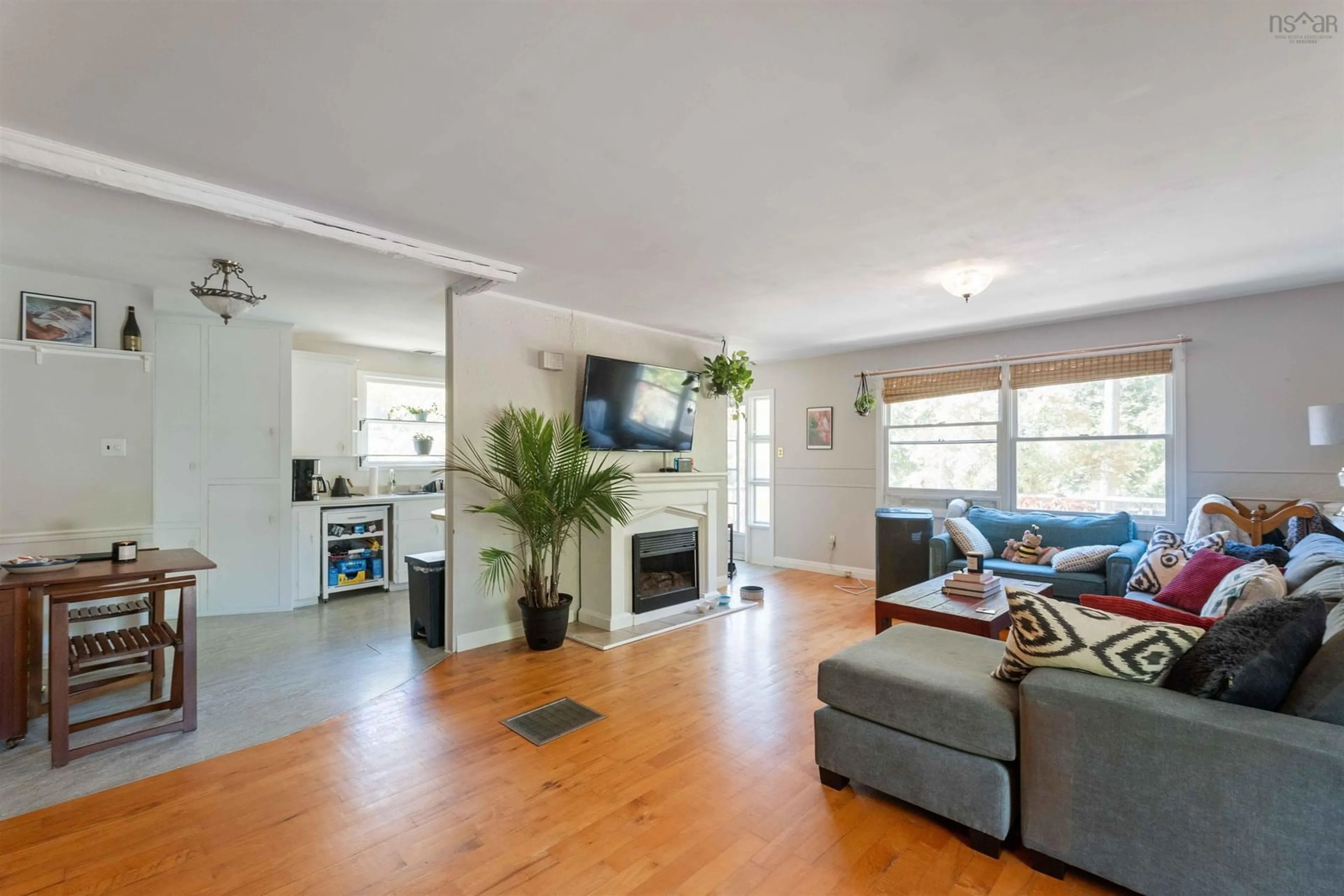 Living room with furniture, wood/laminate floor for 71 Dow Rd, New Minas Nova Scotia B4N 3R4