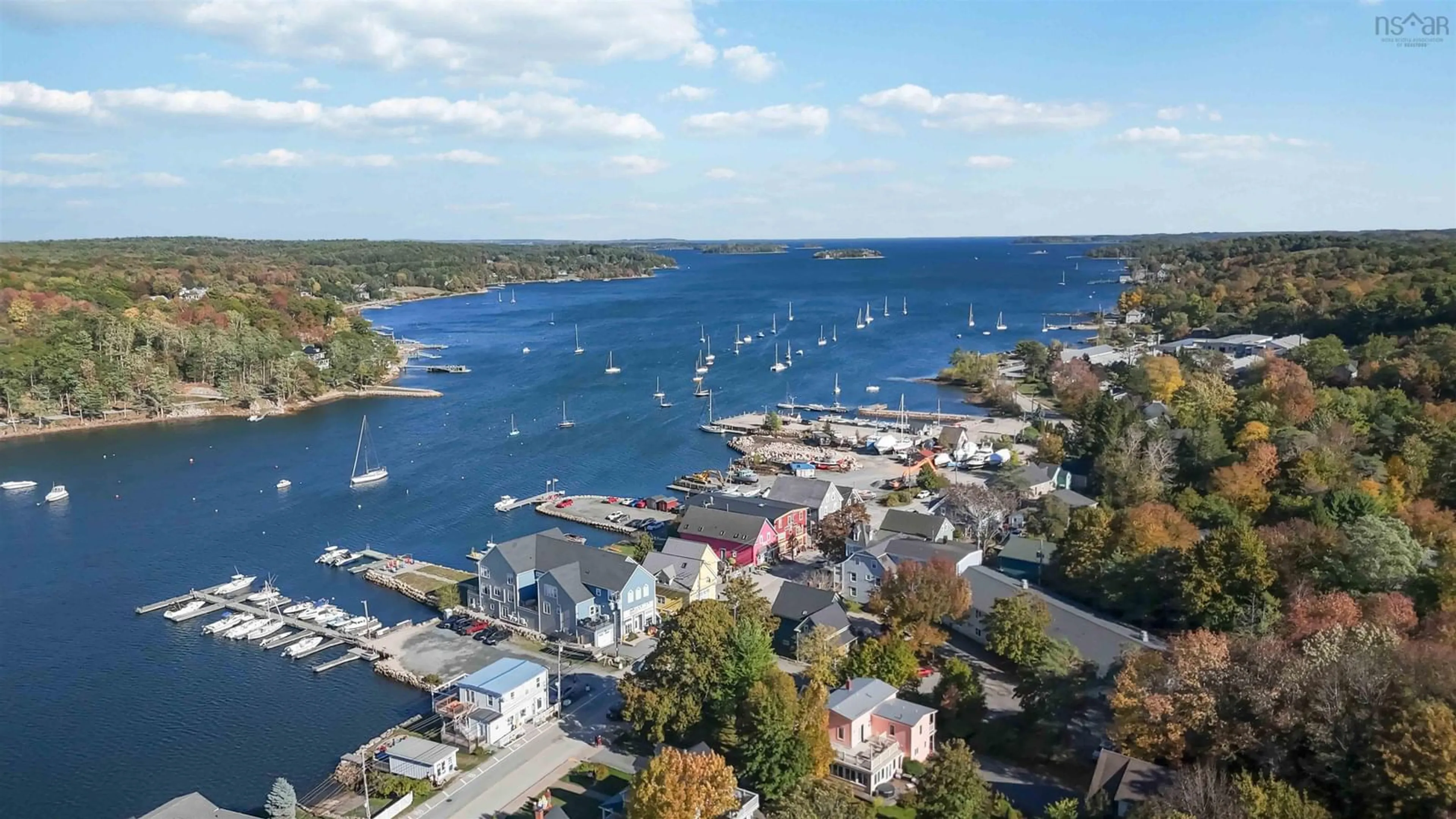 A pic from outside/outdoor area/front of a property/back of a property/a pic from drone, water/lake/river/ocean view for 64 Maple St, Mahone Bay Nova Scotia B0J 2E0