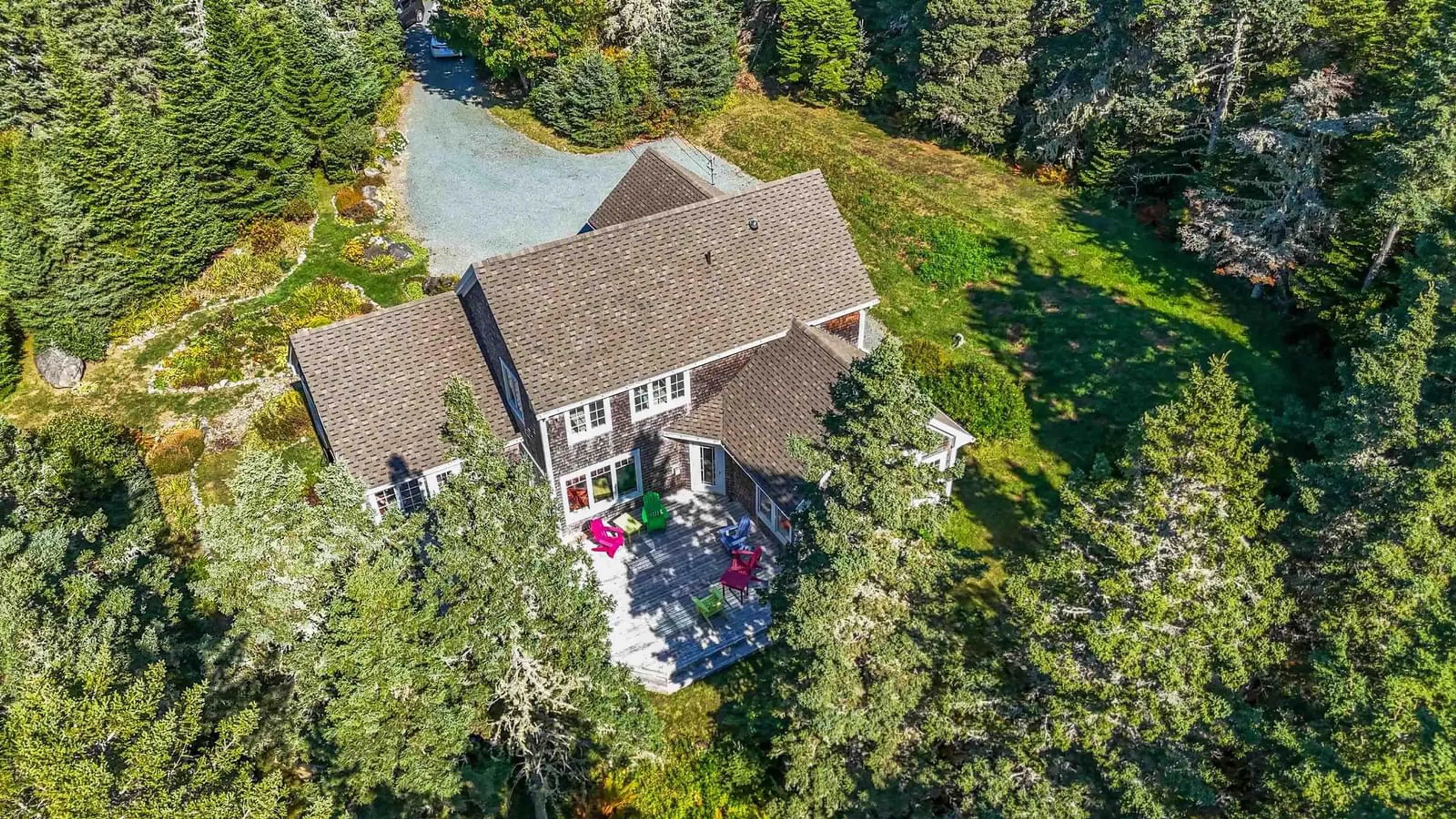 A pic from outside/outdoor area/front of a property/back of a property/a pic from drone, water/lake/river/ocean view for 42 Pierce Point Rd, Western Head Nova Scotia B0T 1K0