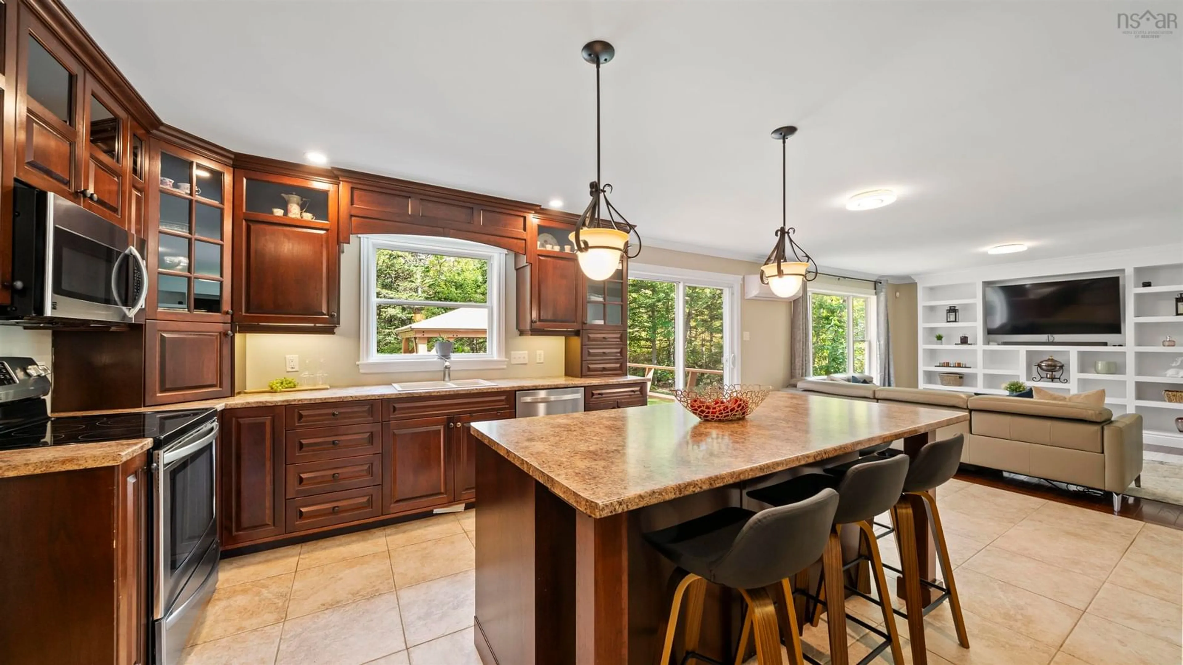 Open concept kitchen, ceramic/tile floor for 236 Janda Cres, Tantallon Nova Scotia B3Z 4R8