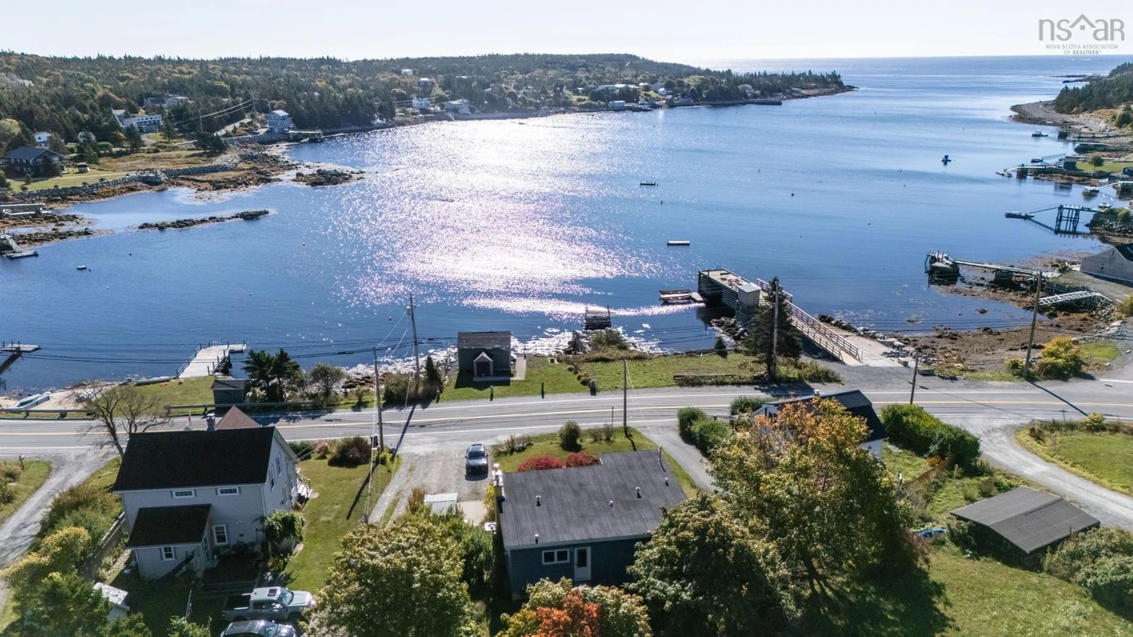 A pic from outside/outdoor area/front of a property/back of a property/a pic from drone, water/lake/river/ocean view for 1127 Ketch Harbour Rd, Ketch Harbour Nova Scotia B3V 1K7