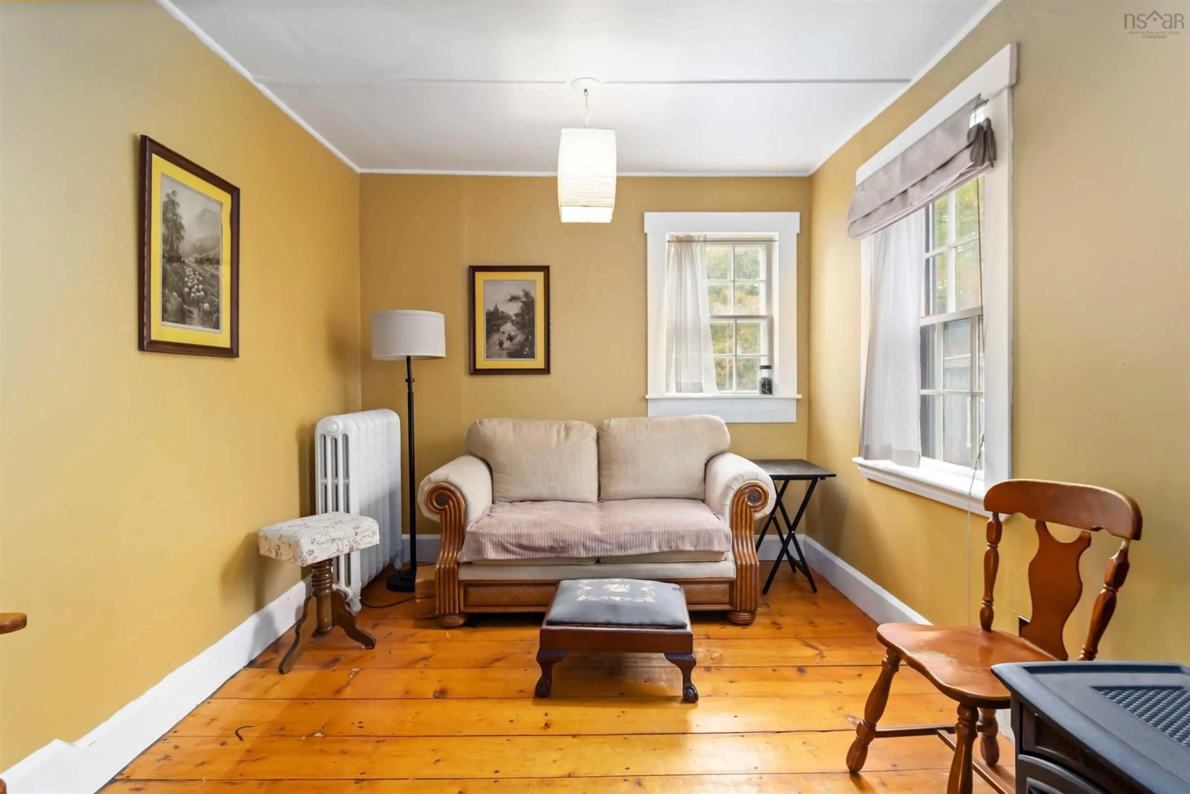 Living room with furniture, wood/laminate floor for 581 Stanburne Road, Stanburne Nova Scotia B0R 1A0