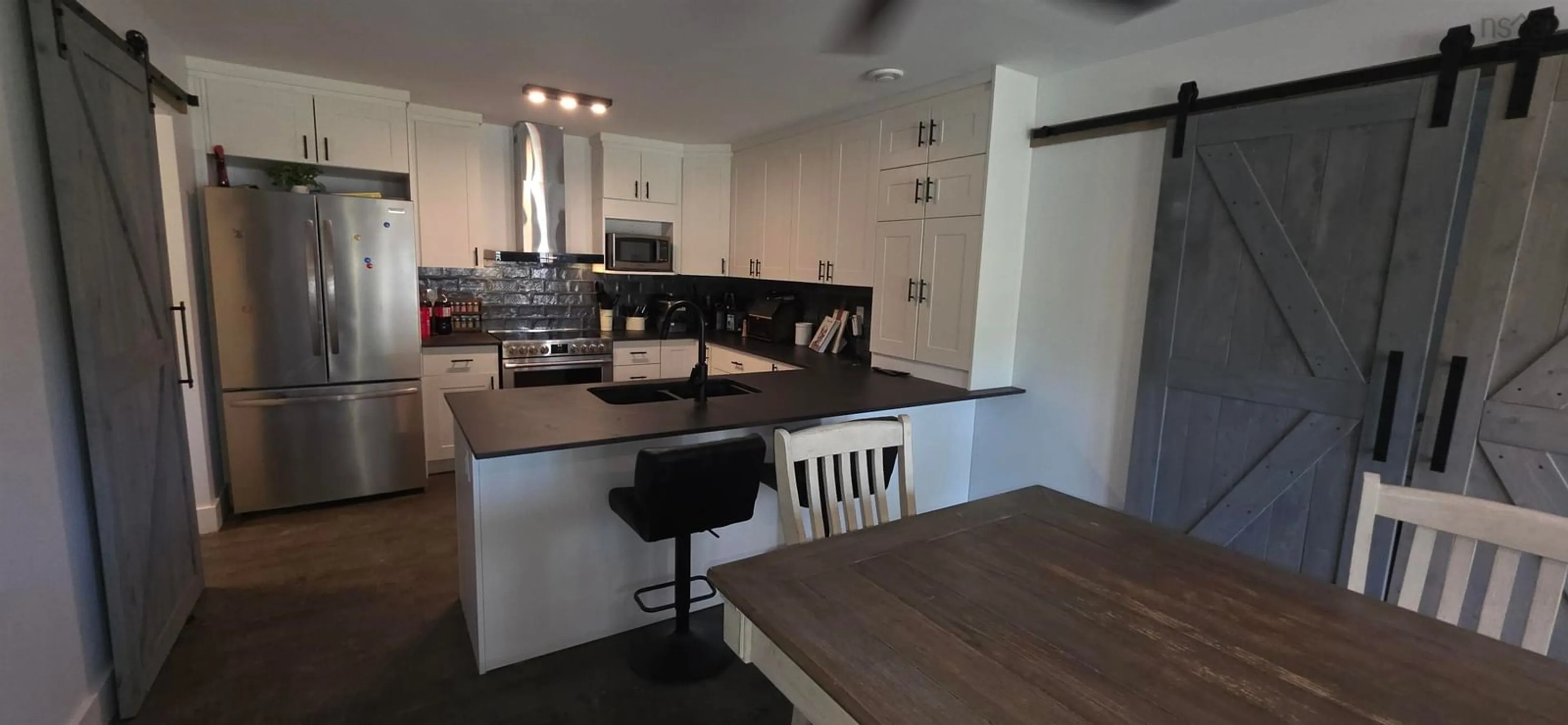 Open concept kitchen, wood/laminate floor for 11 Matt's Way, Enfield Nova Scotia B2T 1H9