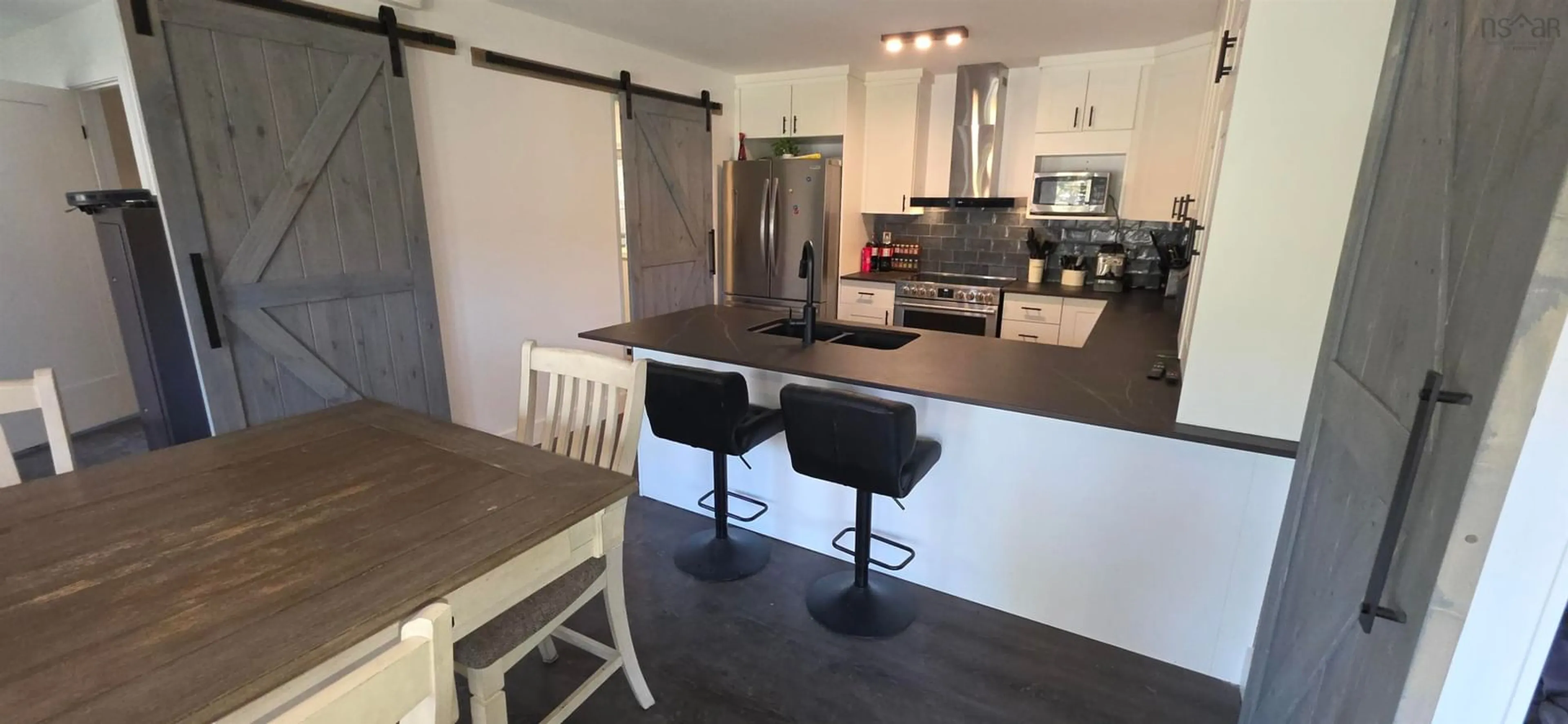 Open concept kitchen, wood/laminate floor for 11 Matt's Way, Enfield Nova Scotia B2T 1H9