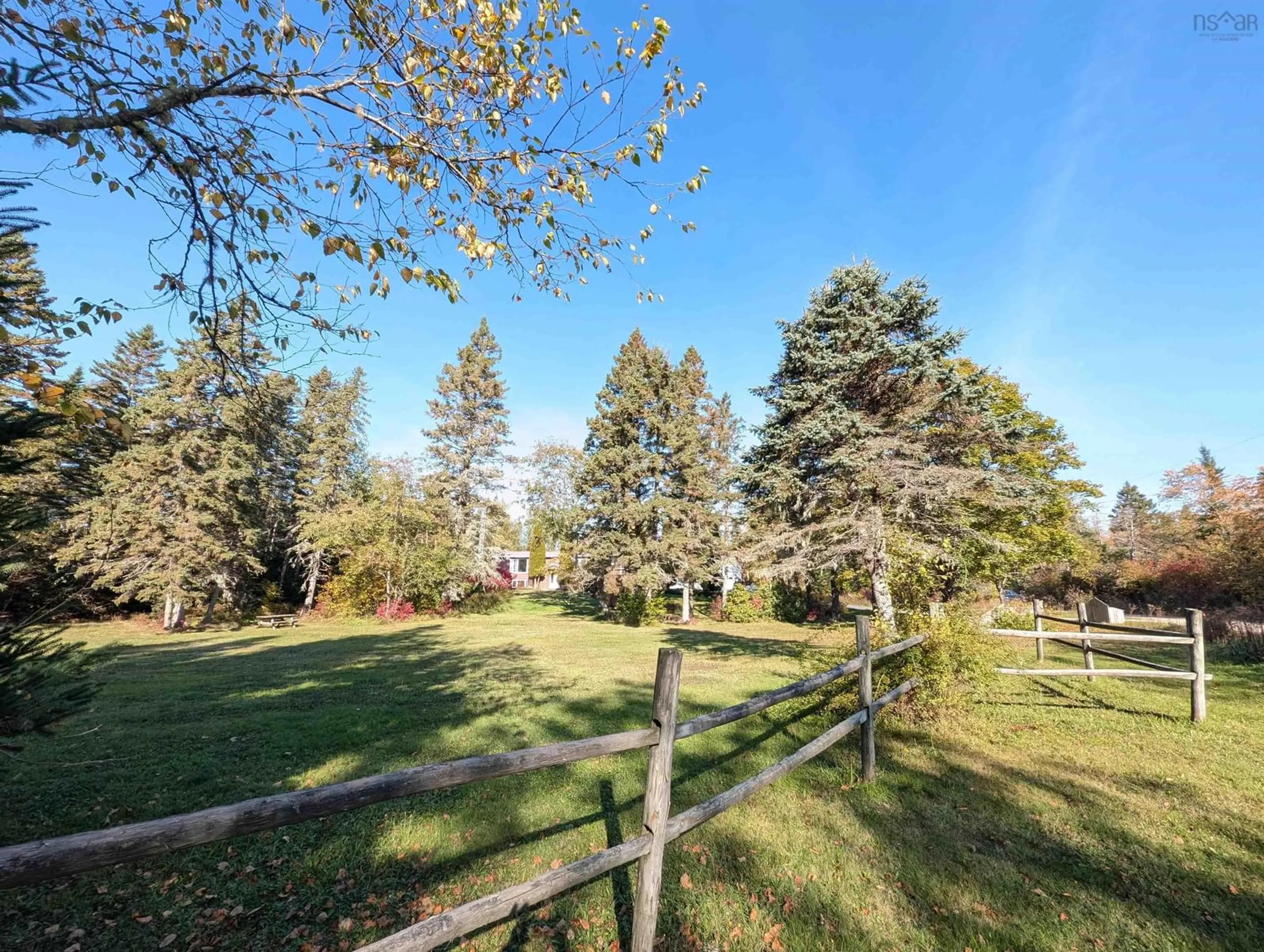 A pic from outside/outdoor area/front of a property/back of a property/a pic from drone, forest/trees view for 19 Benvie Hill Rd, Greenwood Nova Scotia B0N 1X0
