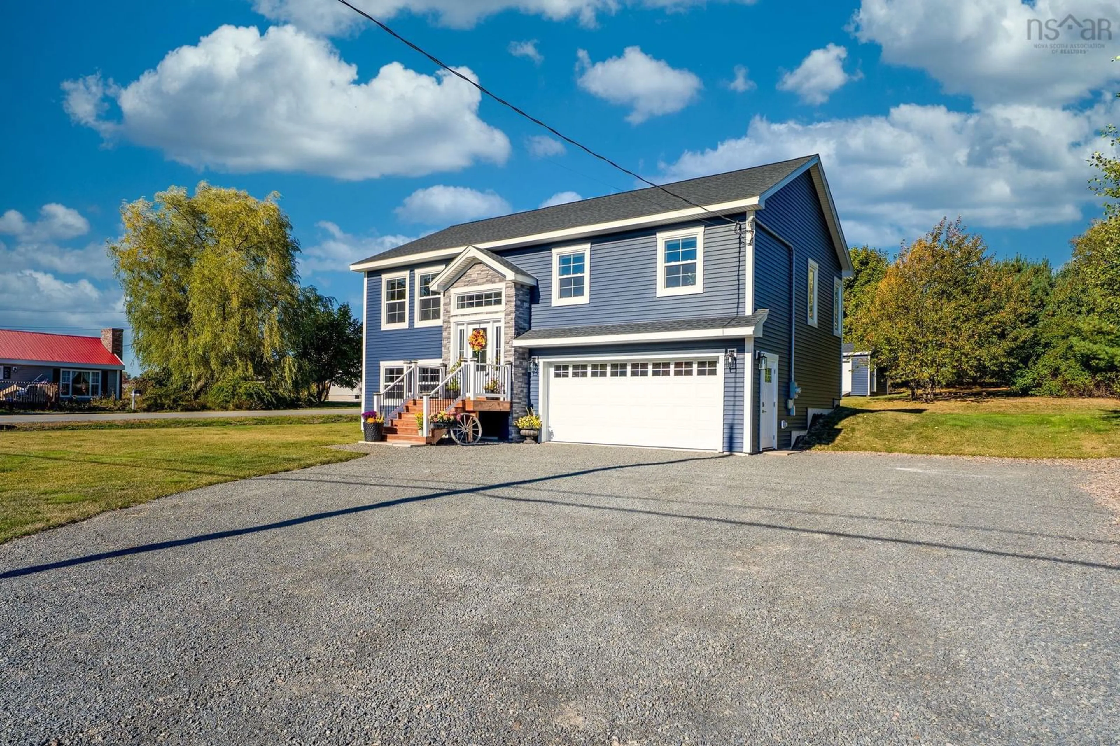 Home with vinyl exterior material, street for 13691 Highway 1, Hants Border Nova Scotia B0P 1P0