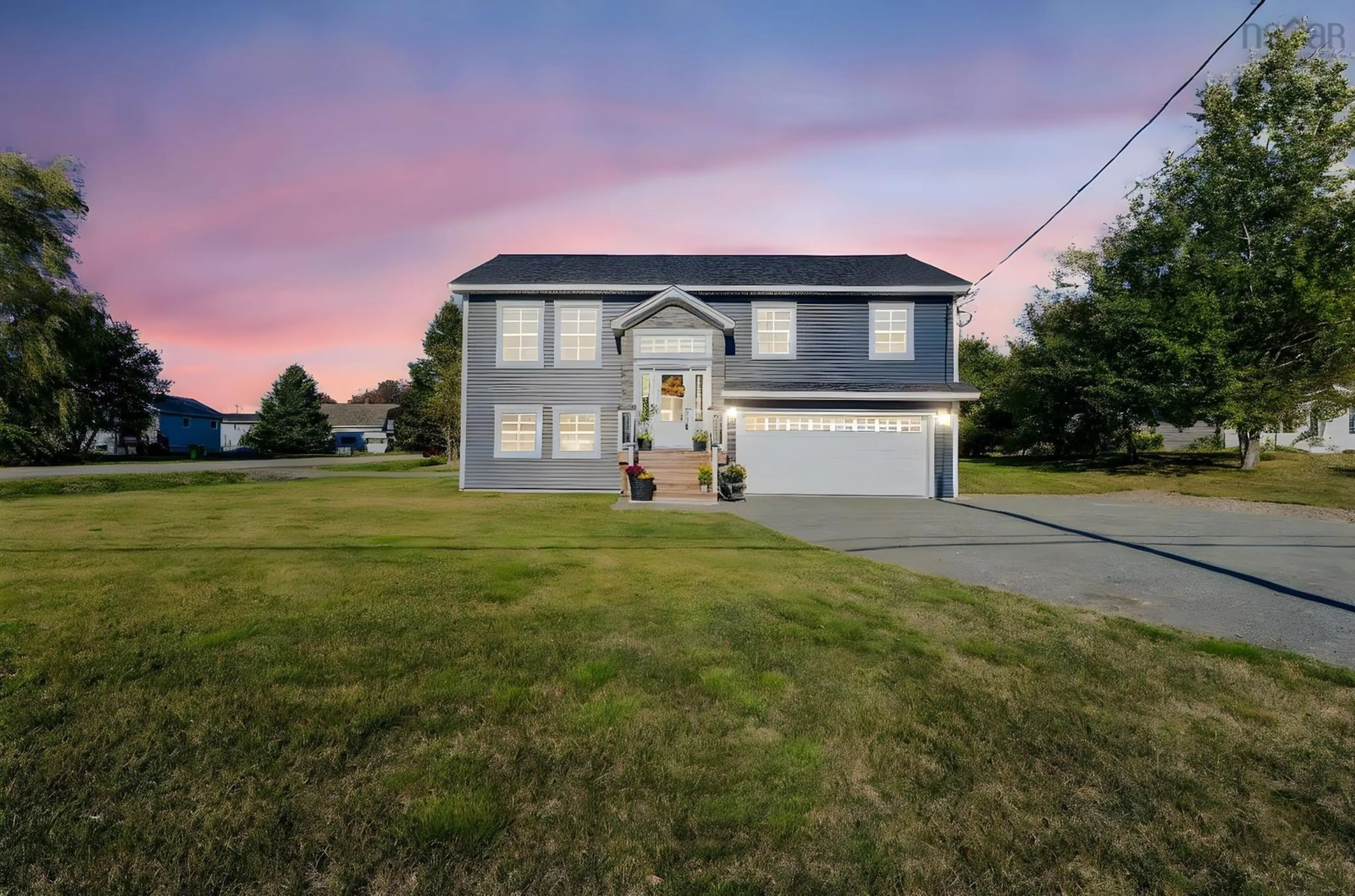 Home with vinyl exterior material, street for 13691 Highway 1, Hants Border Nova Scotia B0P 1P0